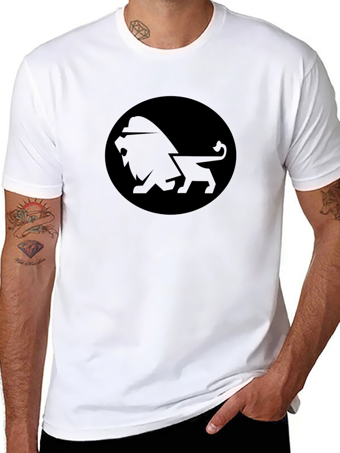Lion Emblem Black T-Shirt