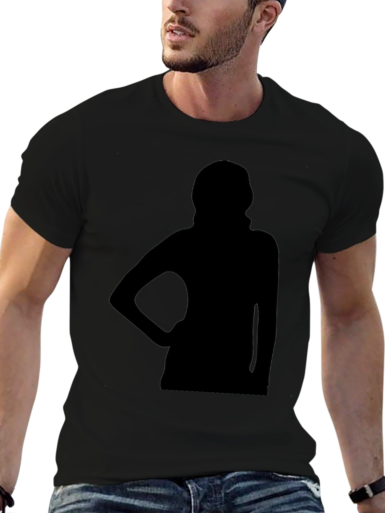 Black Silhouette Graphic T-Shirt