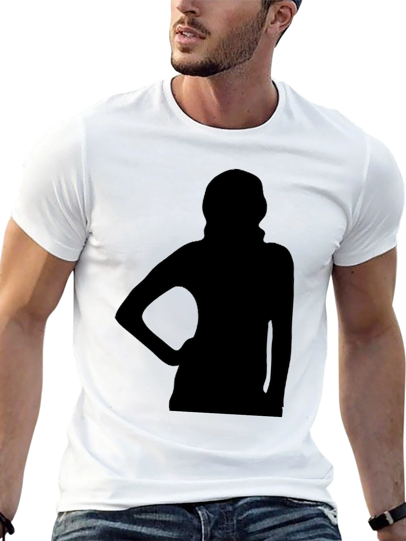Black Silhouette Graphic T-Shirt