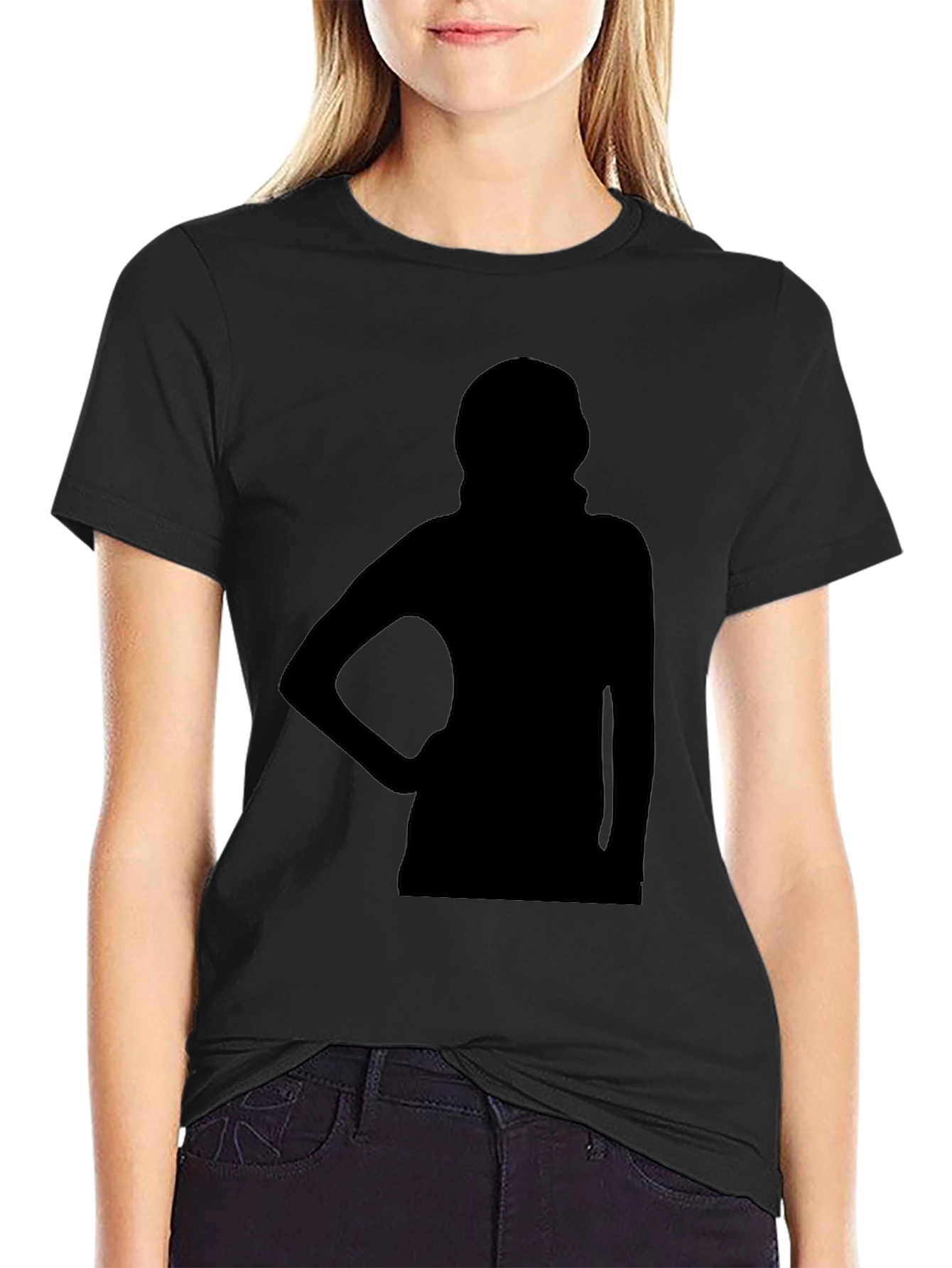 Black Silhouette Graphic T-Shirt