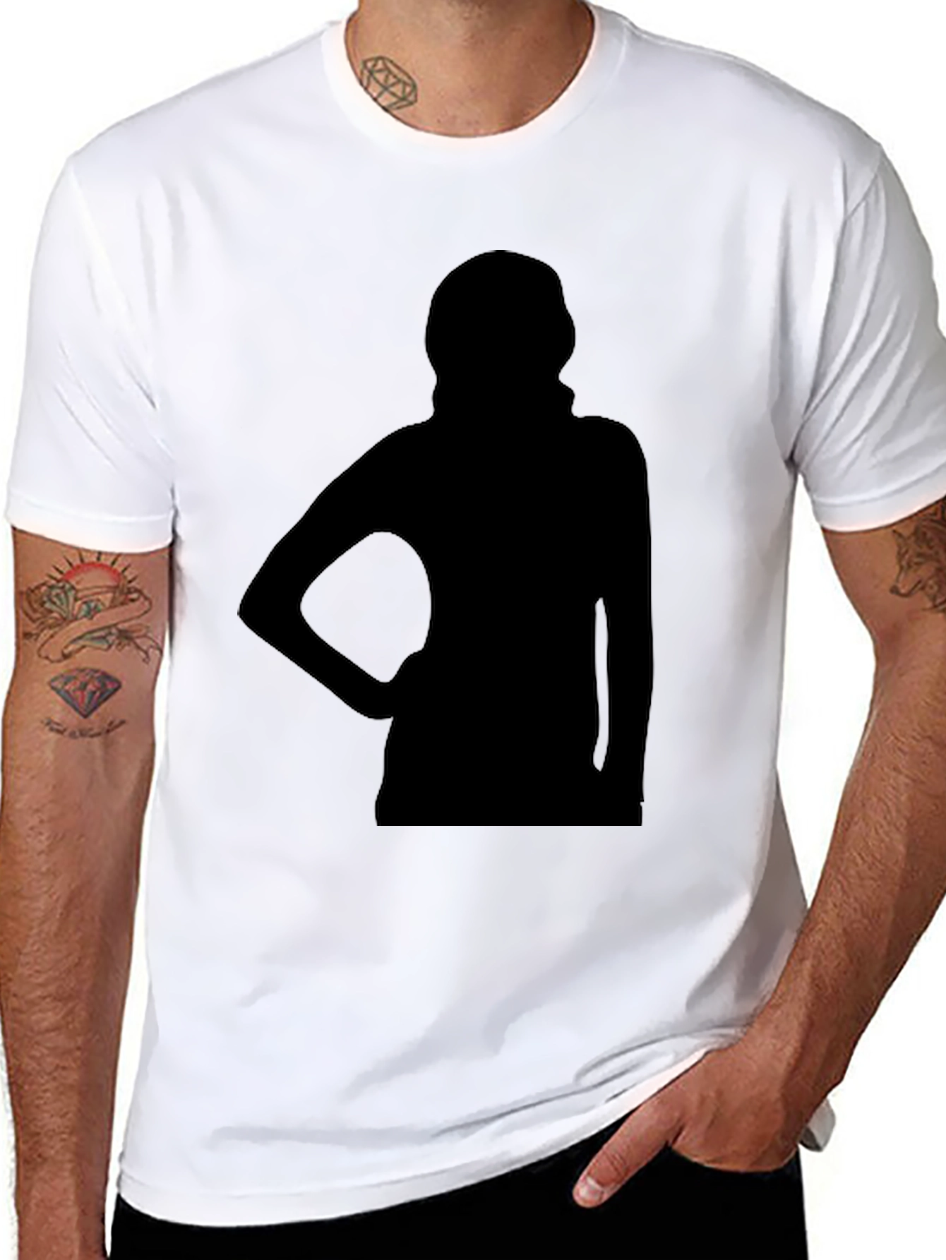 Black Silhouette Graphic T-Shirt