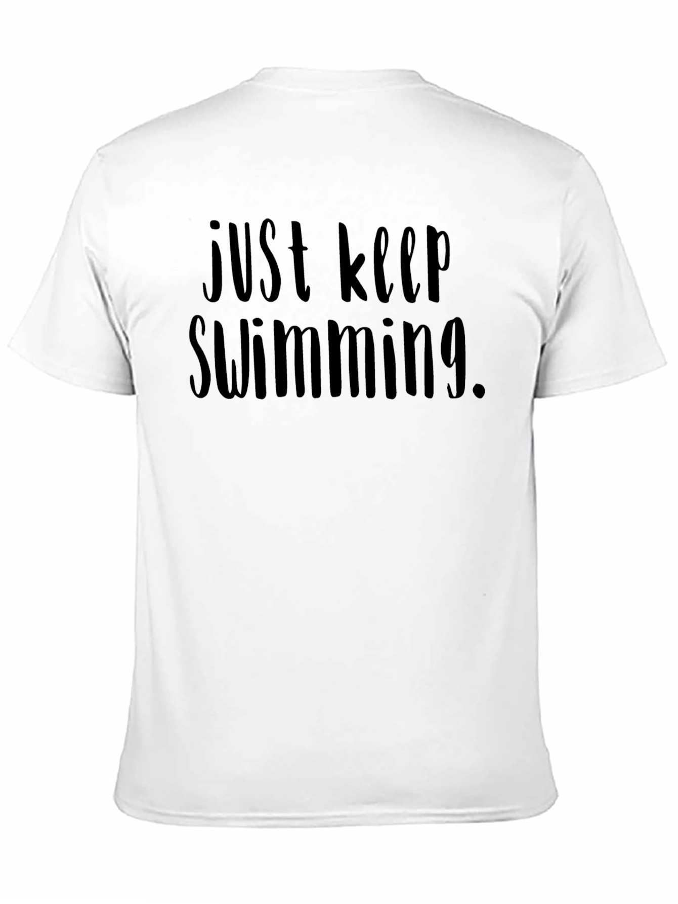 Just Keep Swimming Graphic Tee - Black