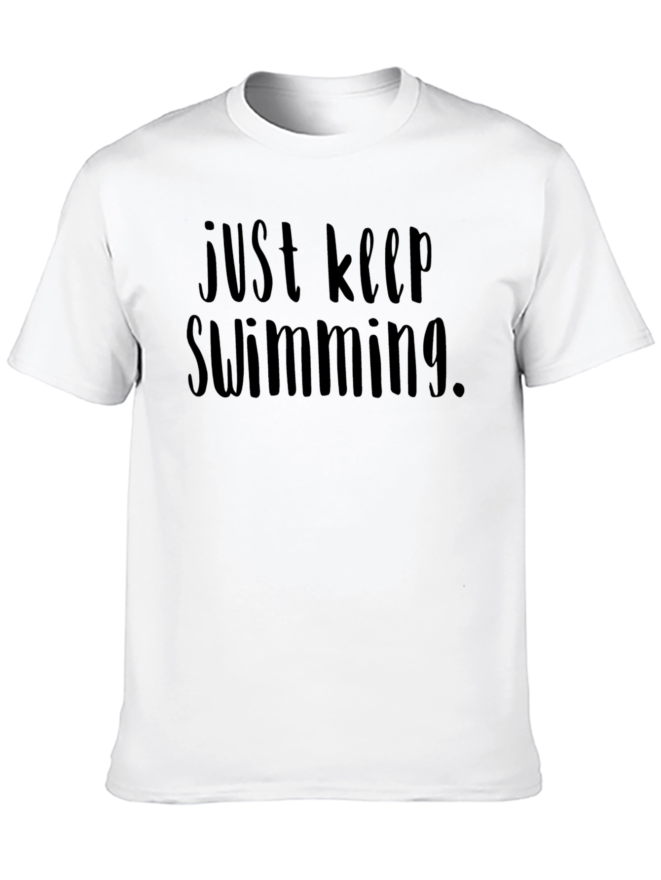 Just Keep Swimming Graphic Tee - Black