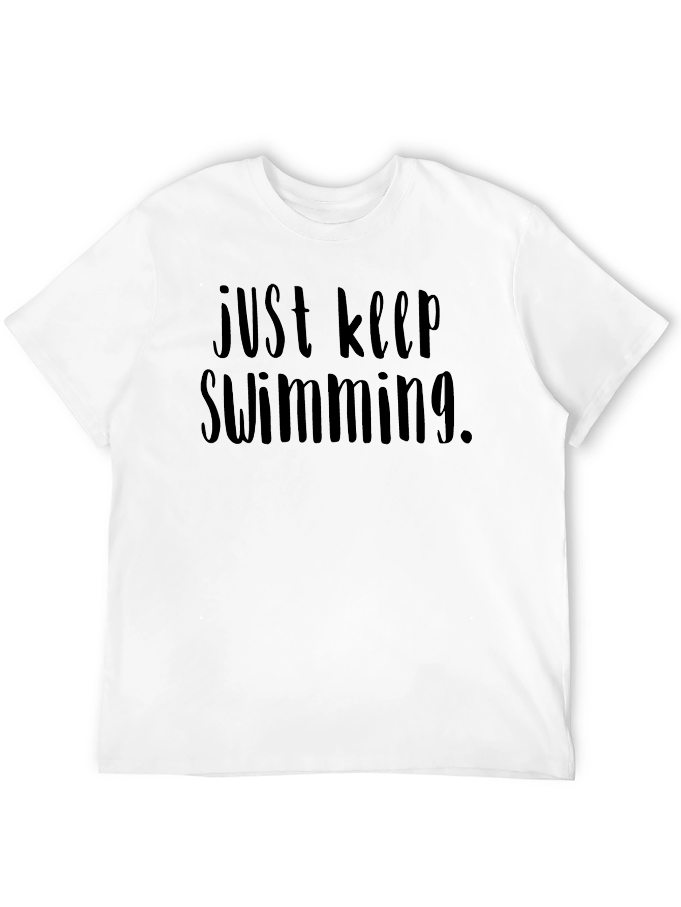 Just Keep Swimming Graphic Tee - Black