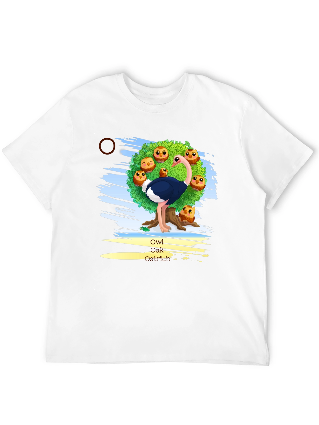 Owl Ostrich Graphic Tee - Unique Design