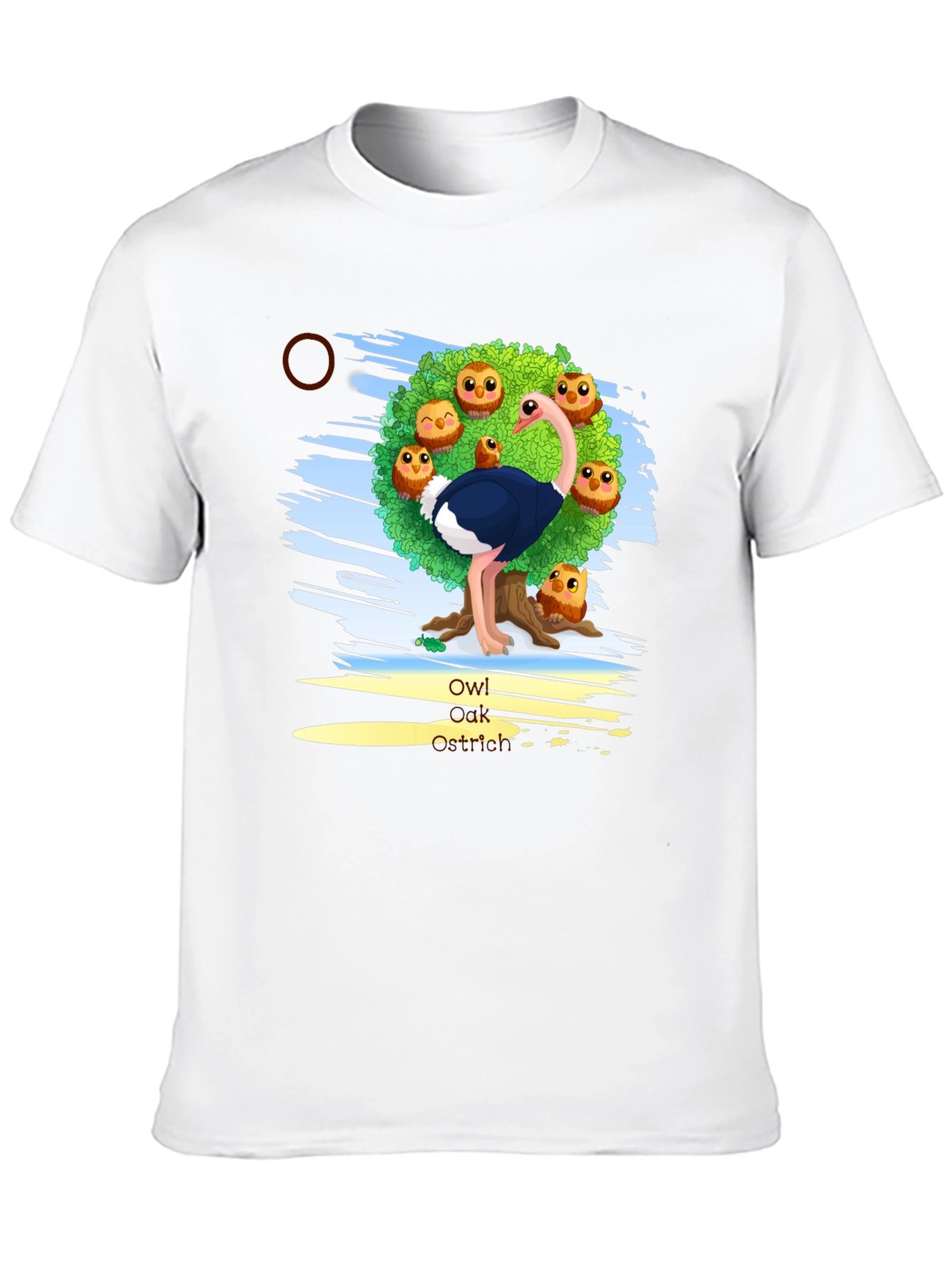 Owl Ostrich Graphic Tee - Unique Design