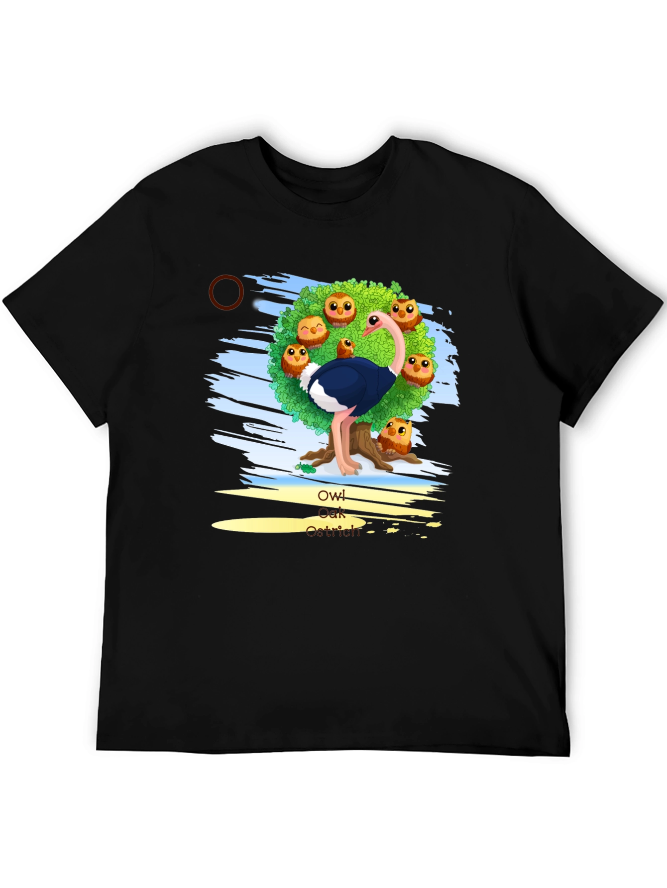 Owl Ostrich Graphic Tee - Unique Design
