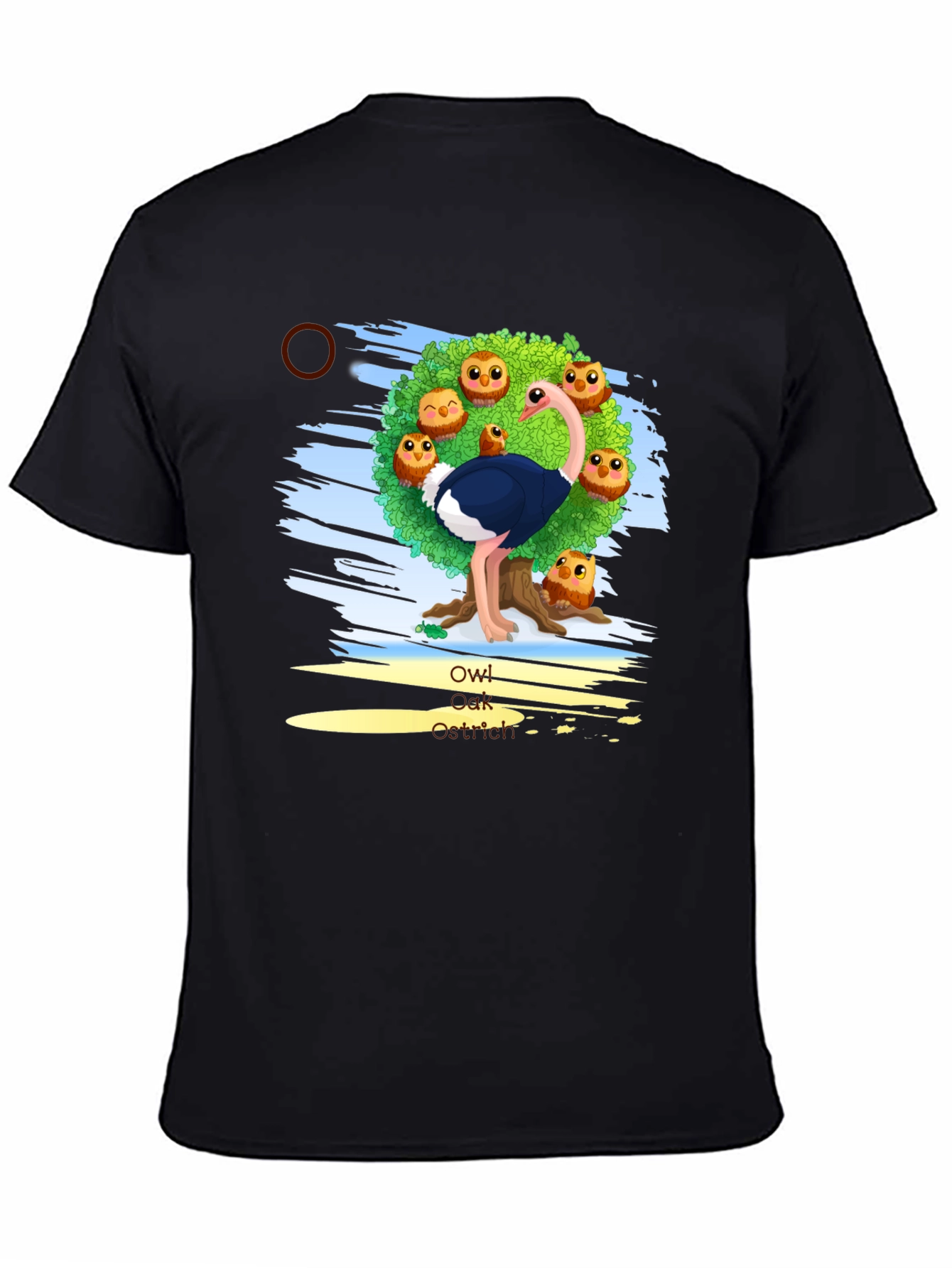 Owl Ostrich Graphic Tee - Unique Design