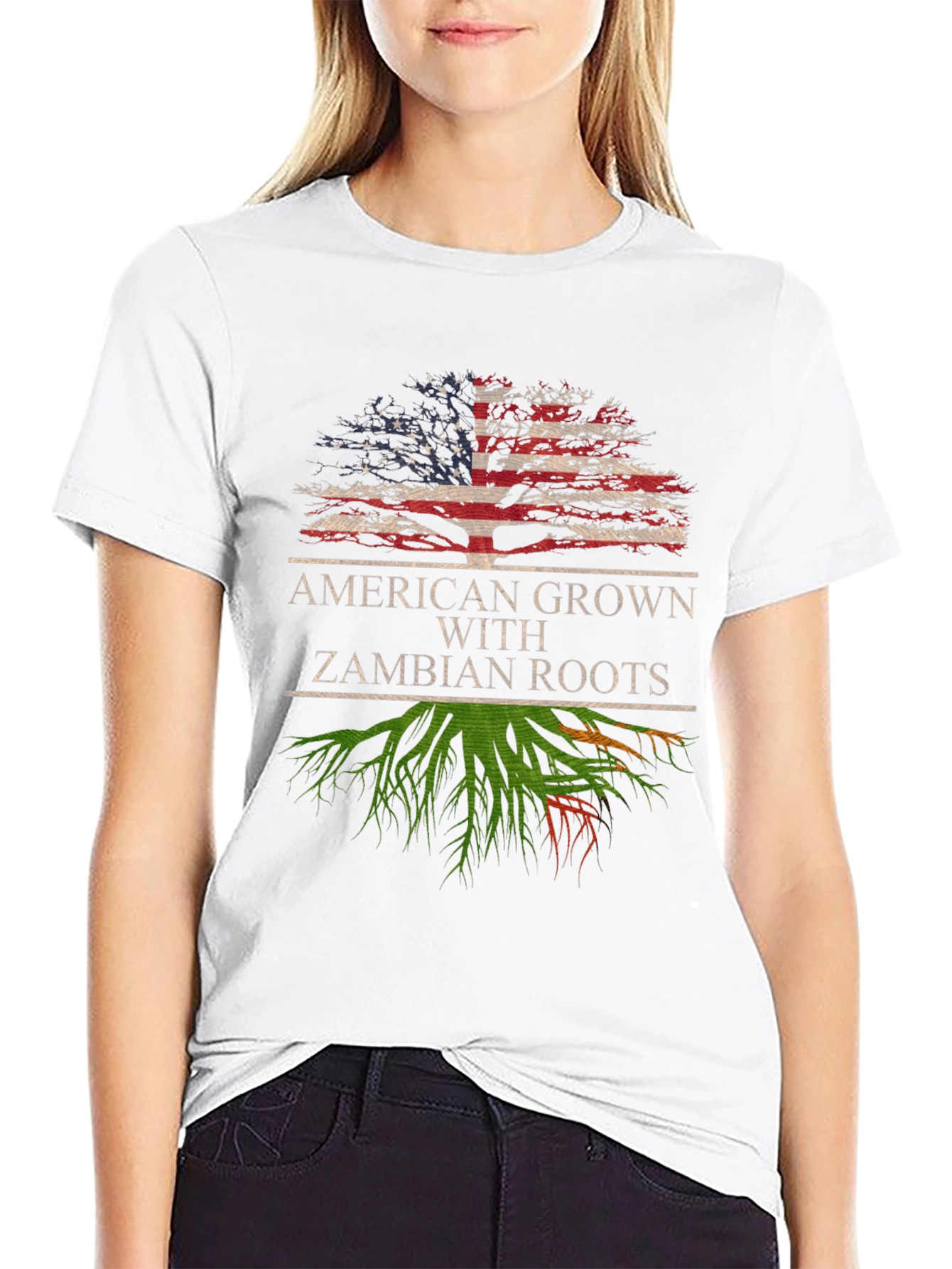 American Grown Zambian Roots Graphic Tee