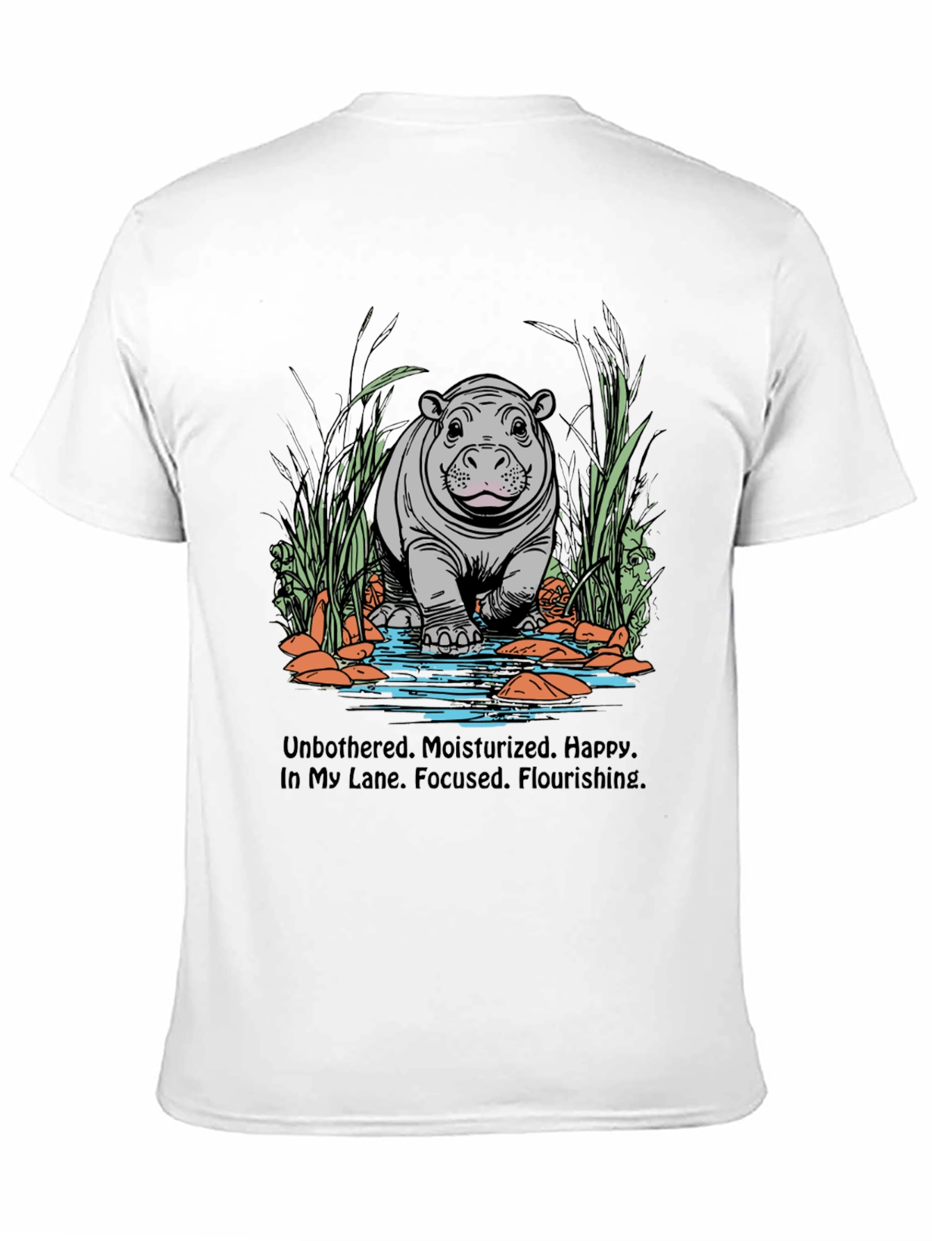 Hippo Motivation Black T-Shirt
