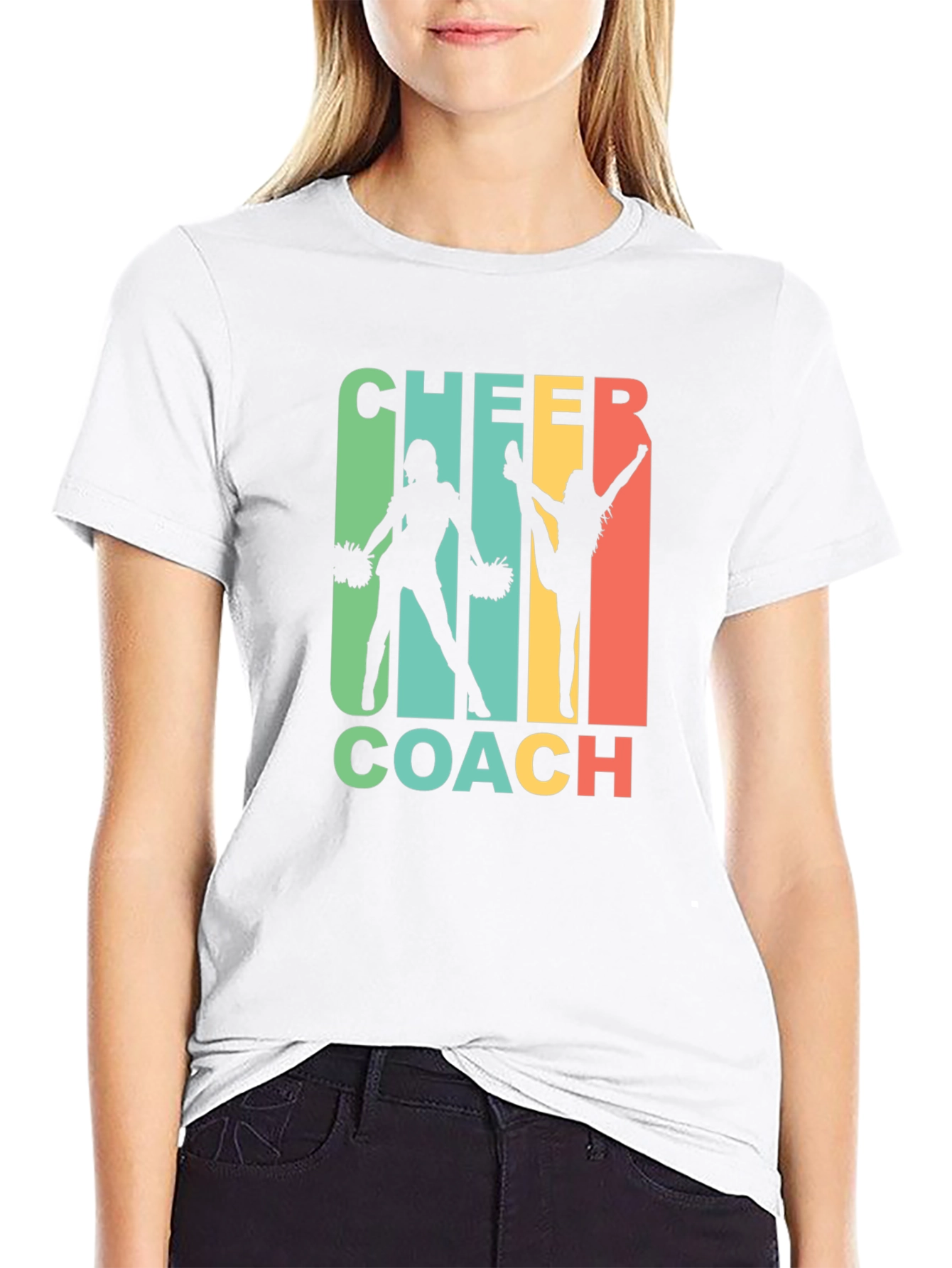 Cheer Coach Retro Graphic T-Shirt