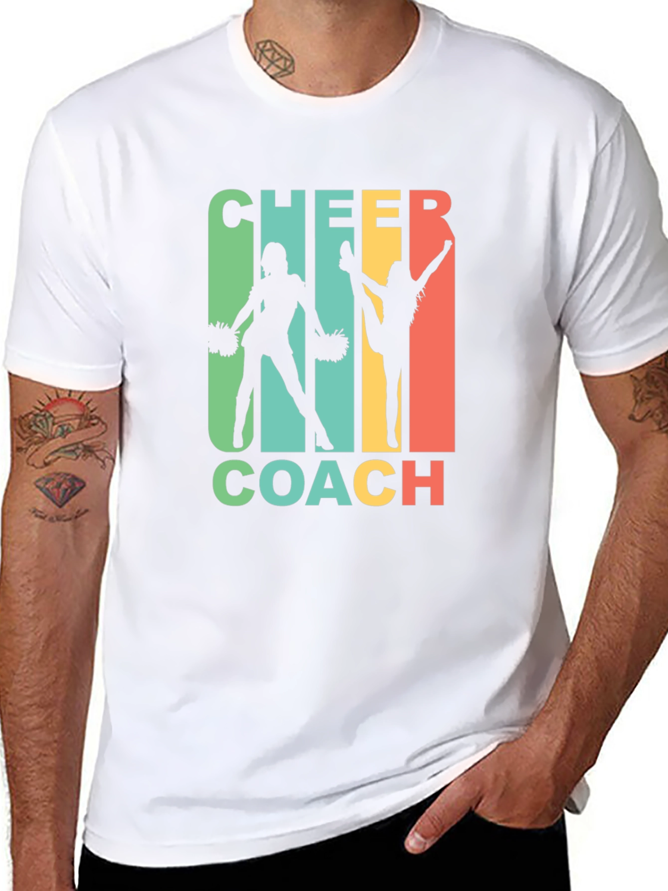 Cheer Coach Retro Graphic T-Shirt