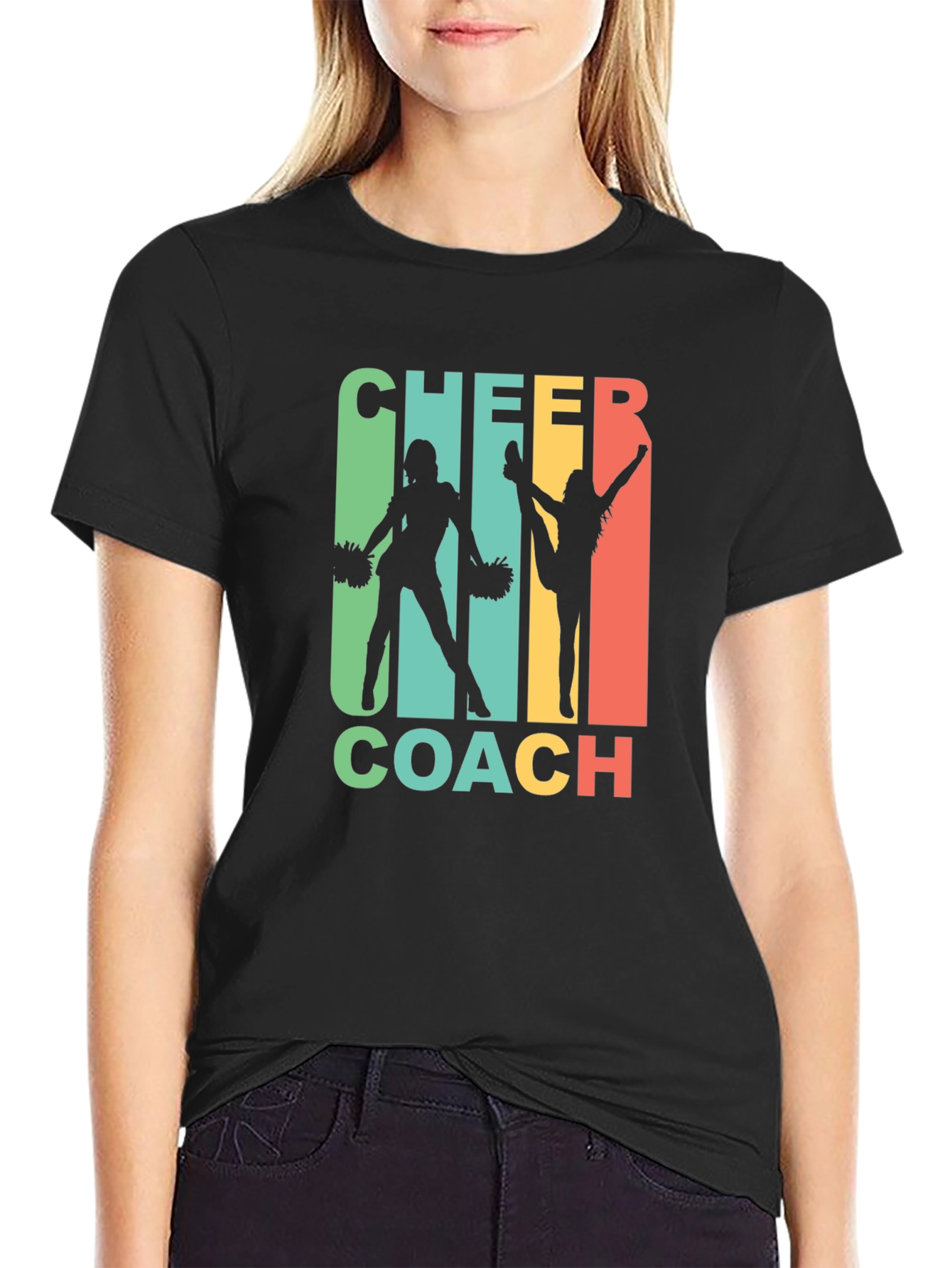 Cheer Coach Retro Graphic T-Shirt