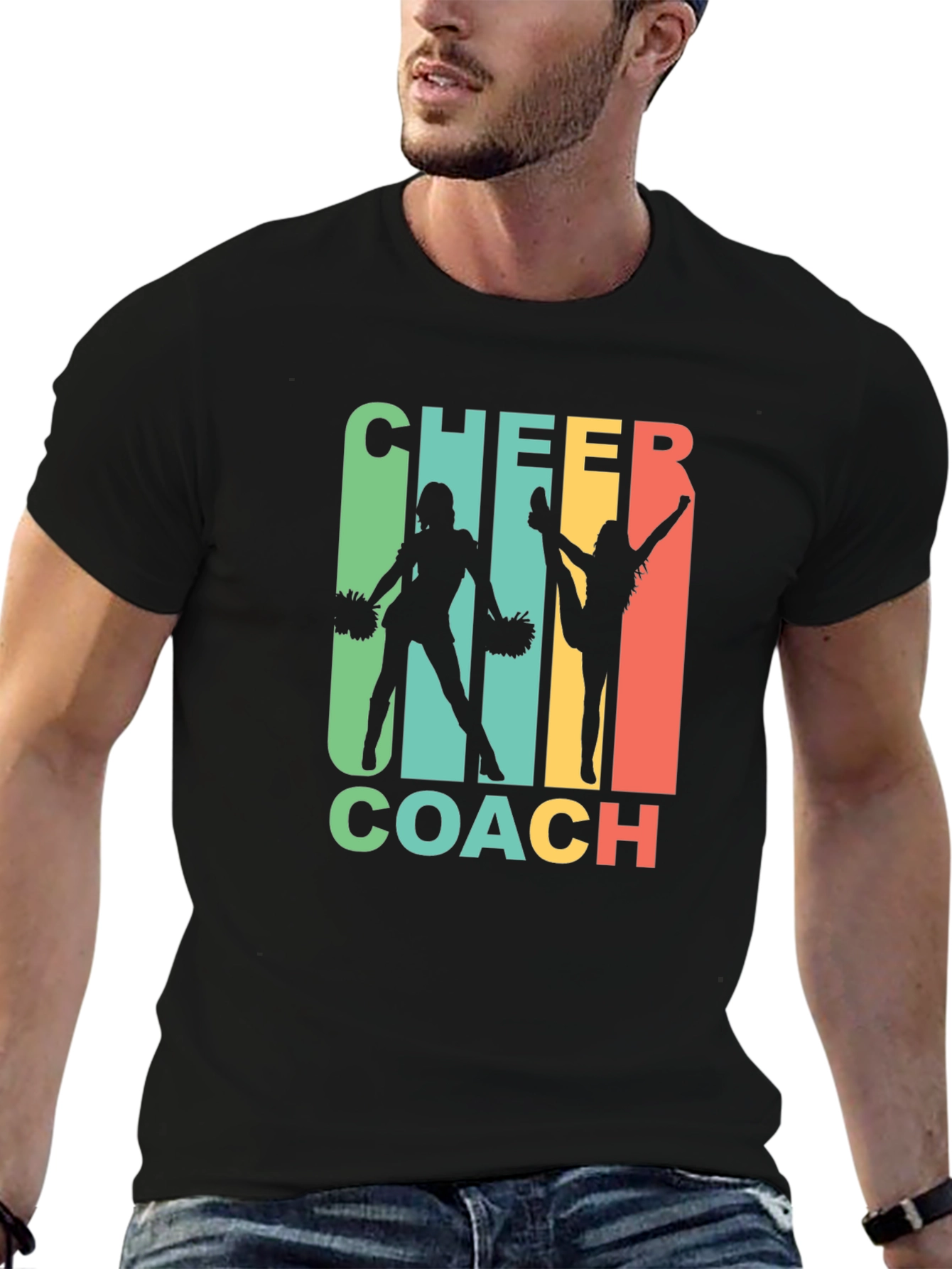 Cheer Coach Retro Graphic T-Shirt