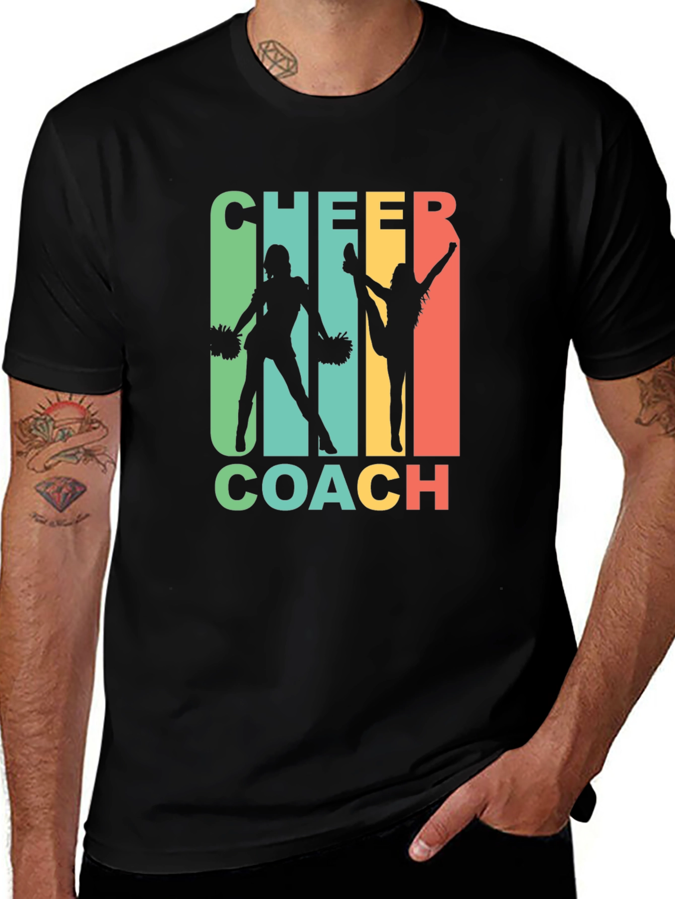 Cheer Coach Retro Graphic T-Shirt