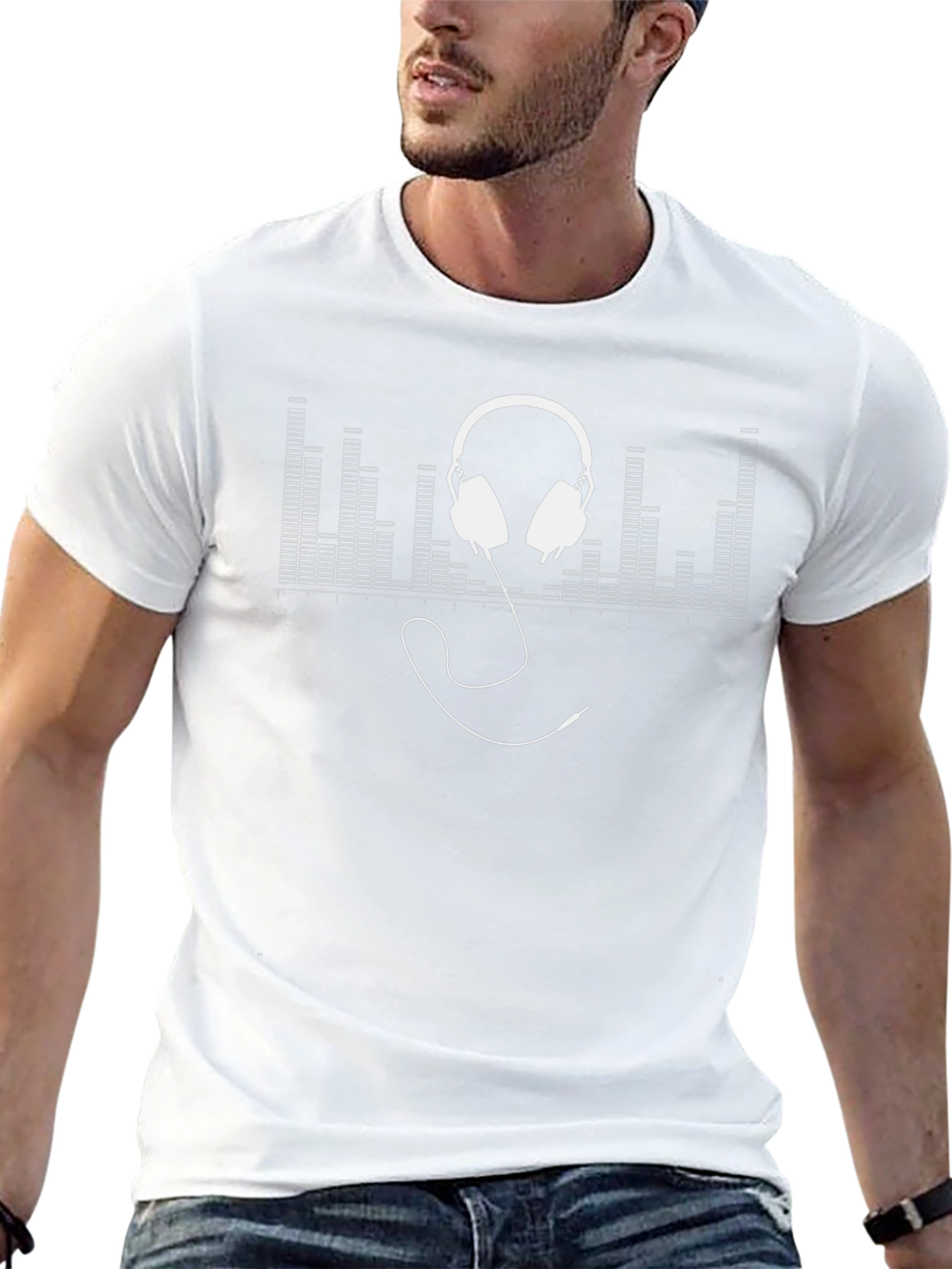 Music Lovers T-Shirt - Headphones Graphic Tee