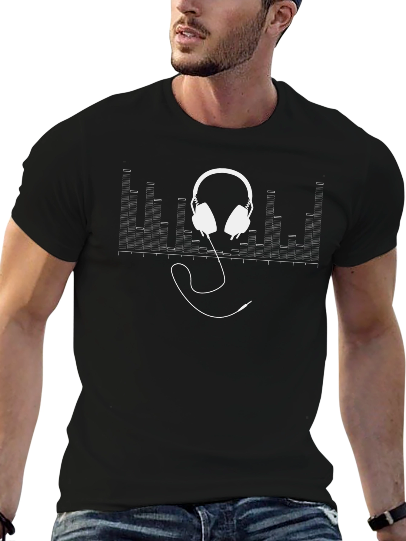Music Lovers T-Shirt - Headphones Graphic Tee