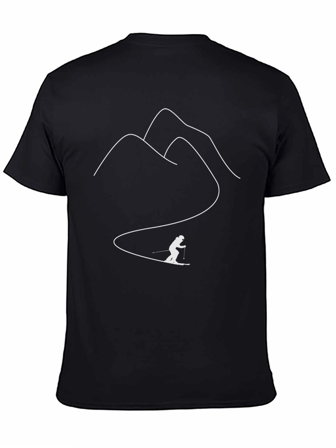 Skiing T-Shirt - Mountain Design
