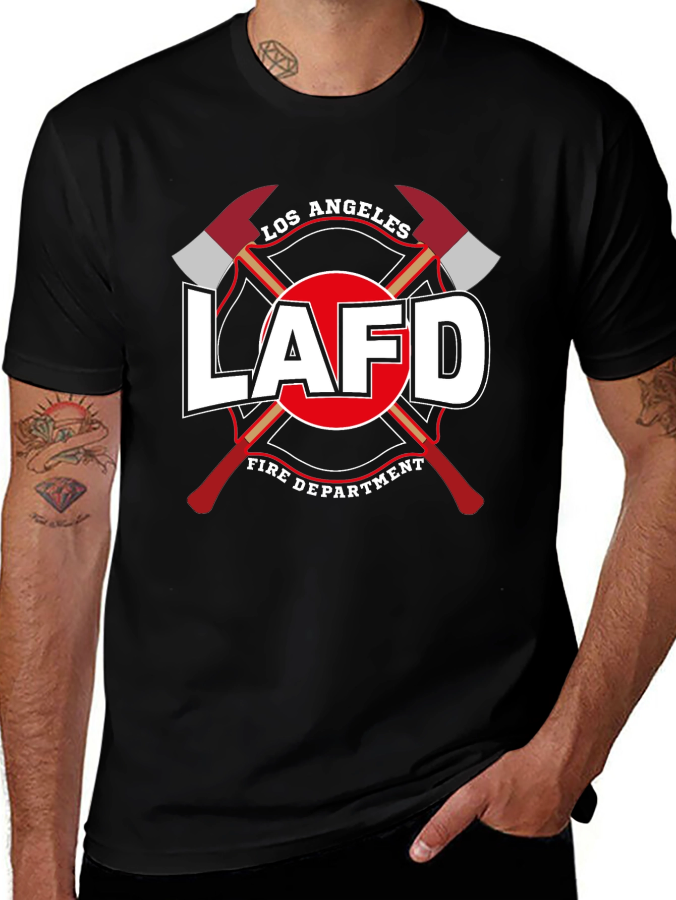 LAFD Los Angeles Fire Department Black T-Shirt