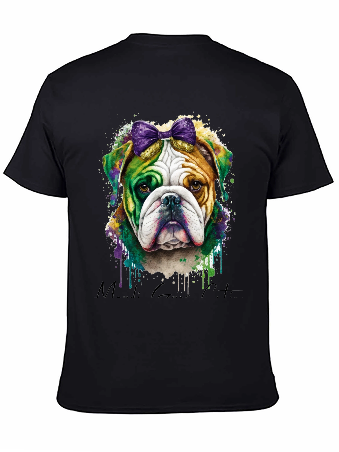 Mardi Gras Bulldog T-Shirt