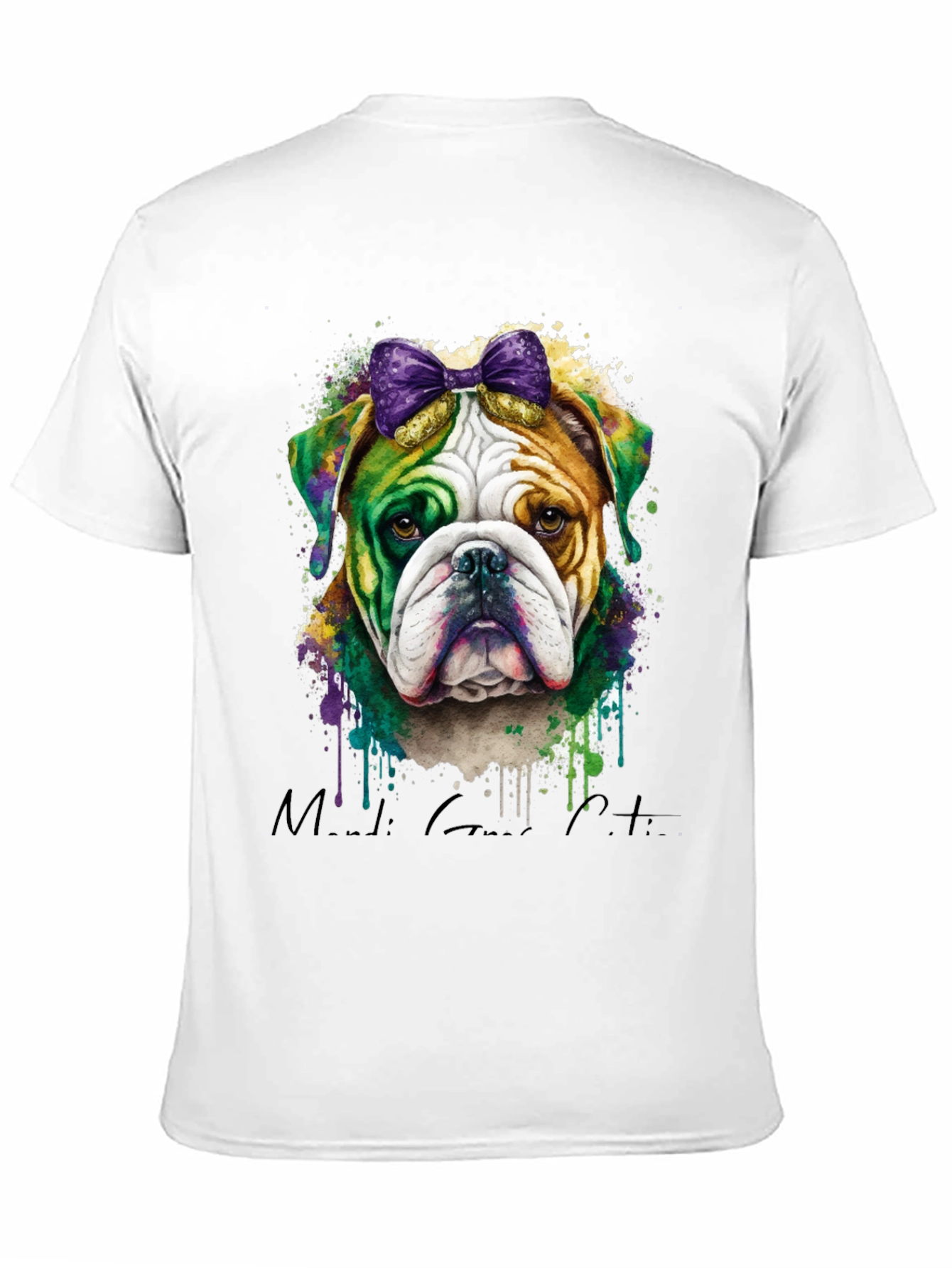 Mardi Gras Bulldog T-Shirt
