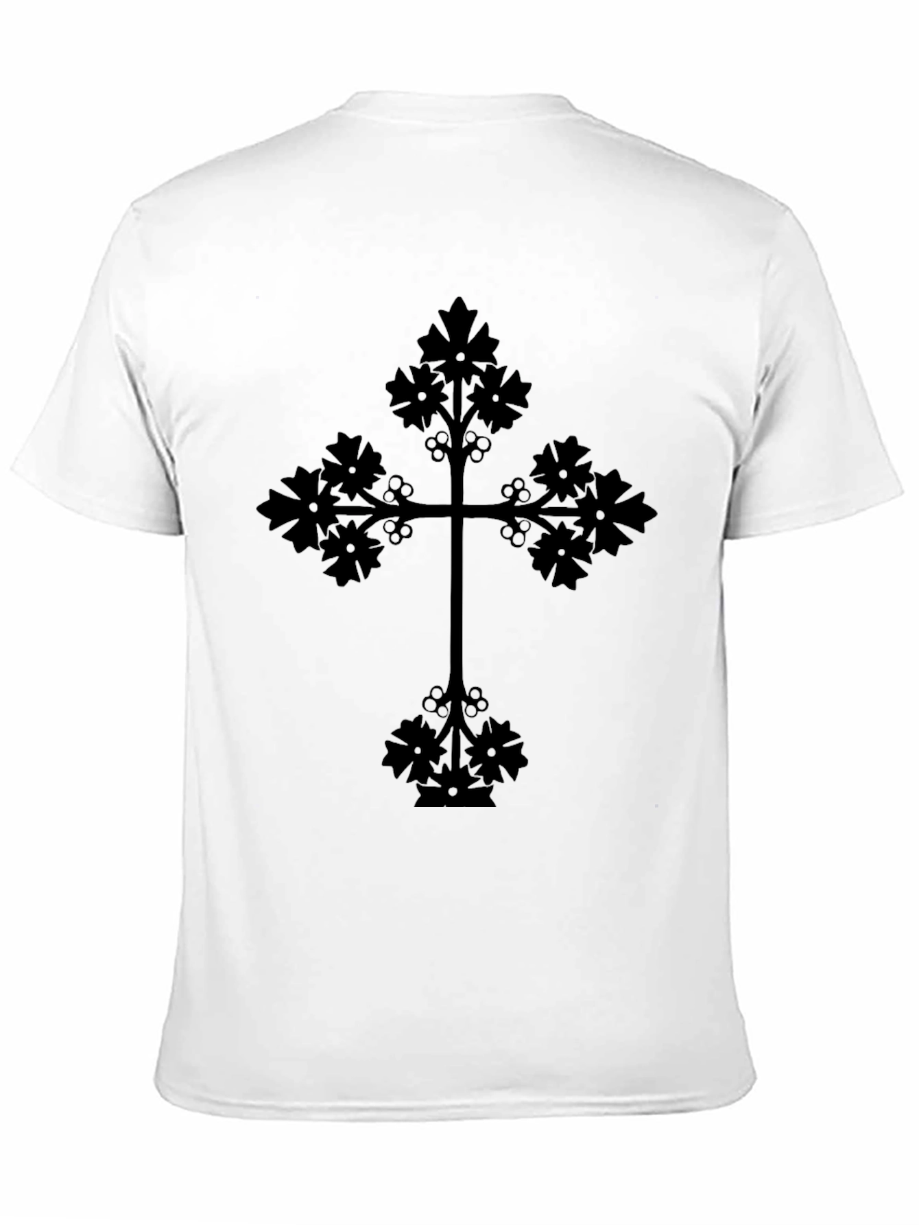 Ornate Cross Graphic Tee - Black Christian T-Shirt