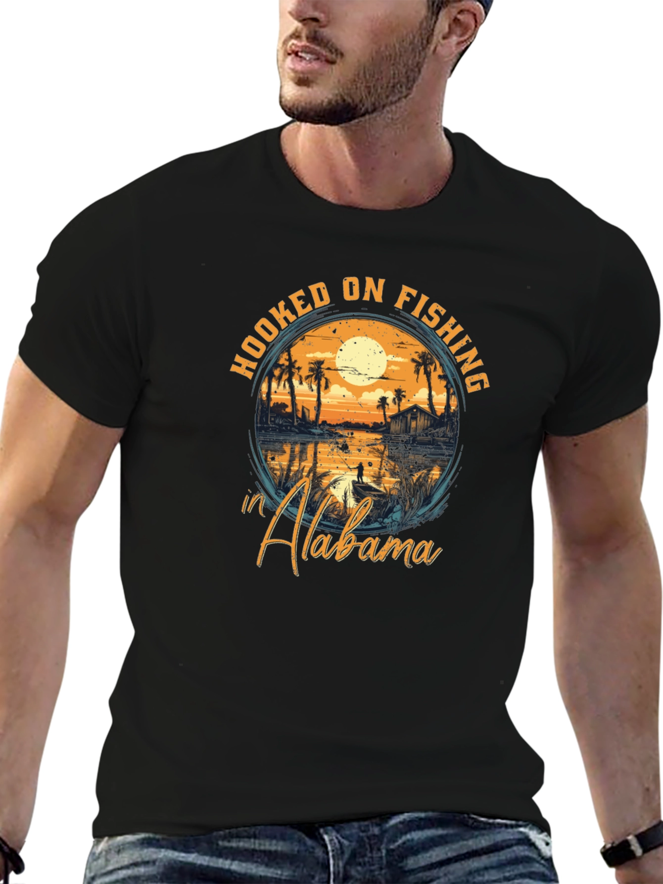 Hooked on Fishing in Alabama Tee