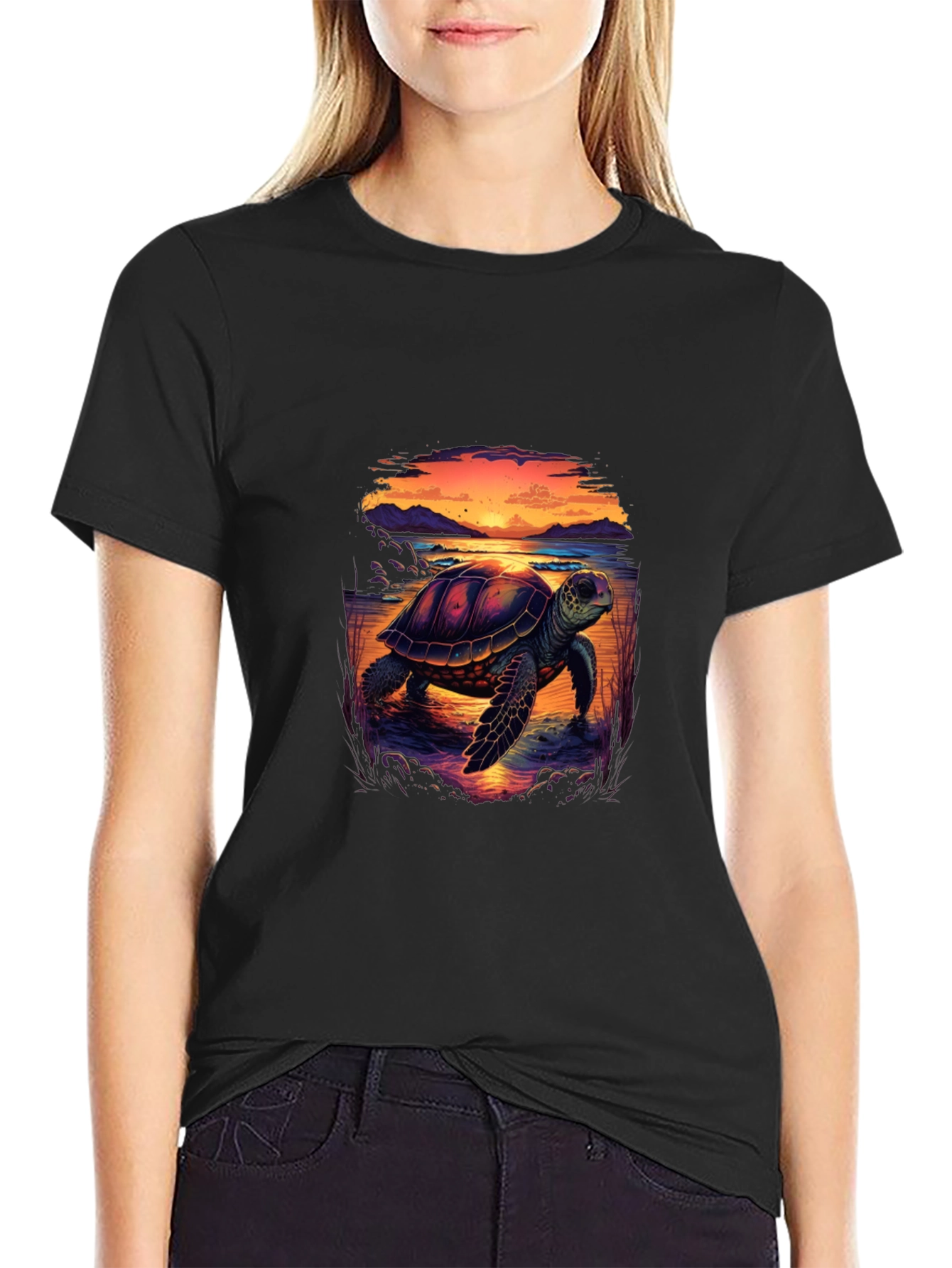 Turtle Sunset Graphic Tee