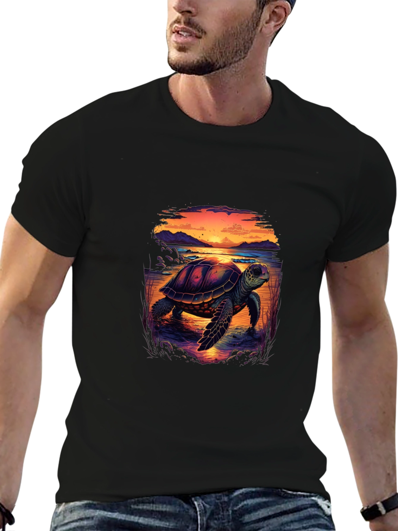 Turtle Sunset Graphic Tee