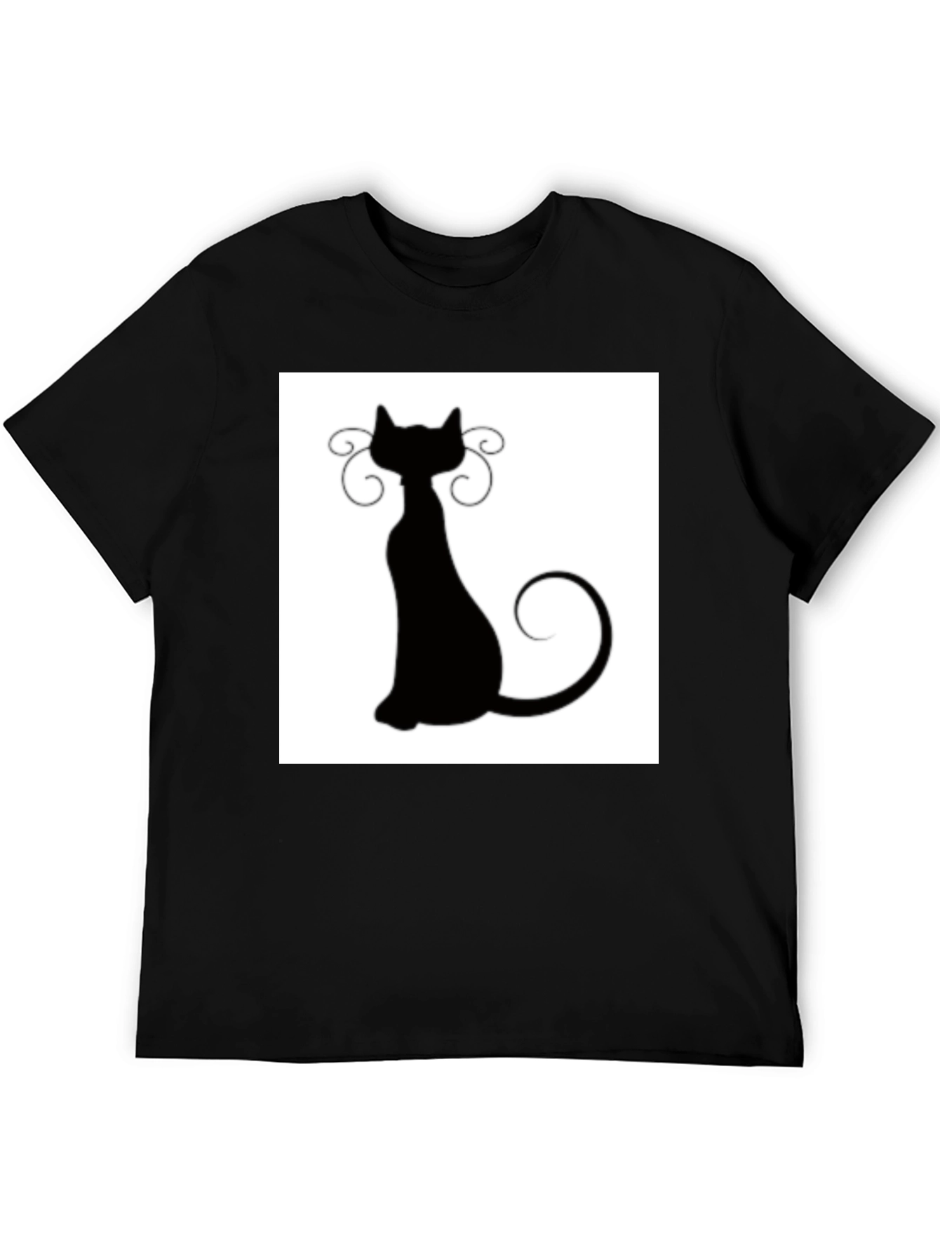 Cool Cat Silhouette Black T-Shirt