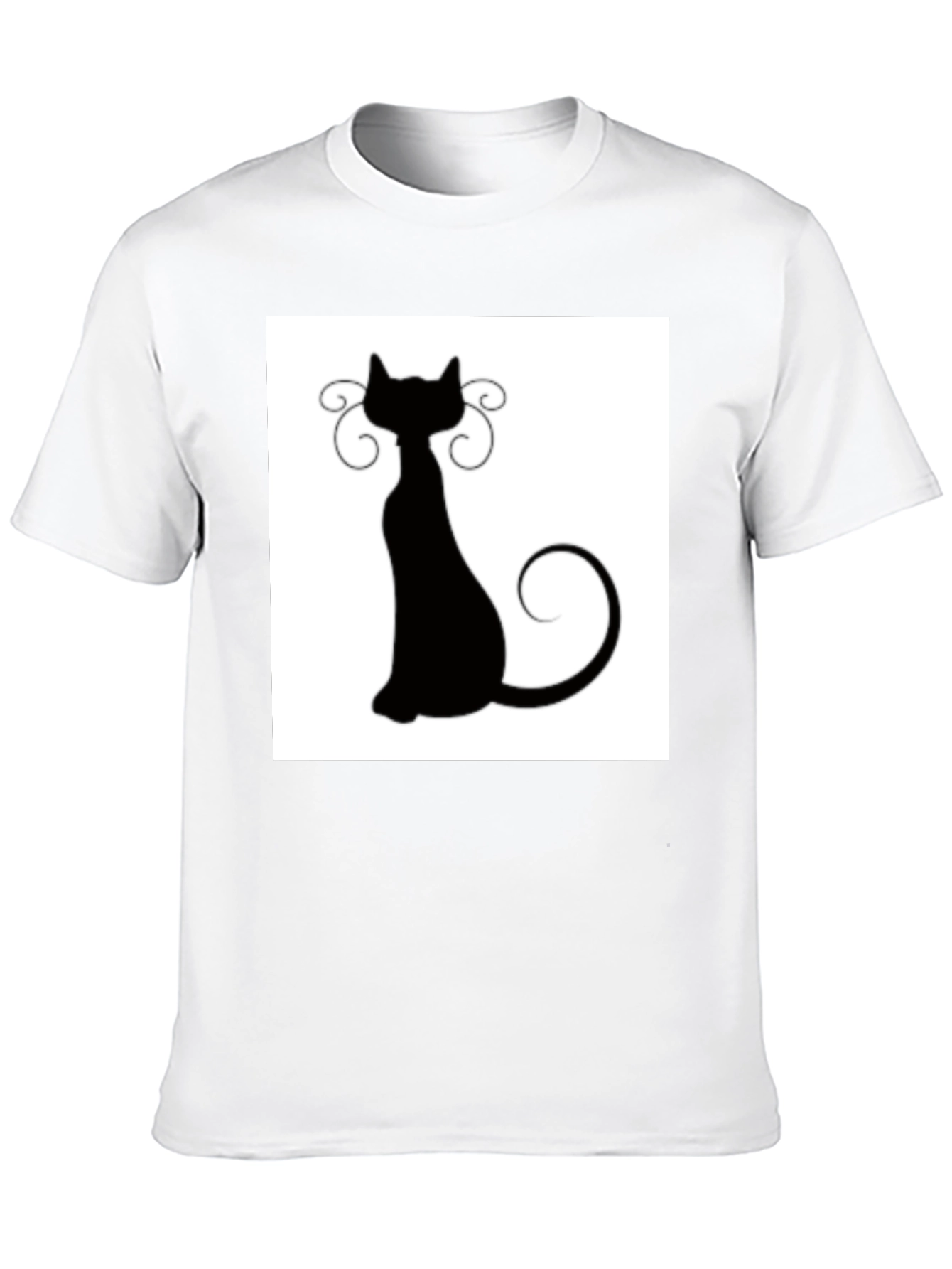 Cool Cat Silhouette Black T-Shirt