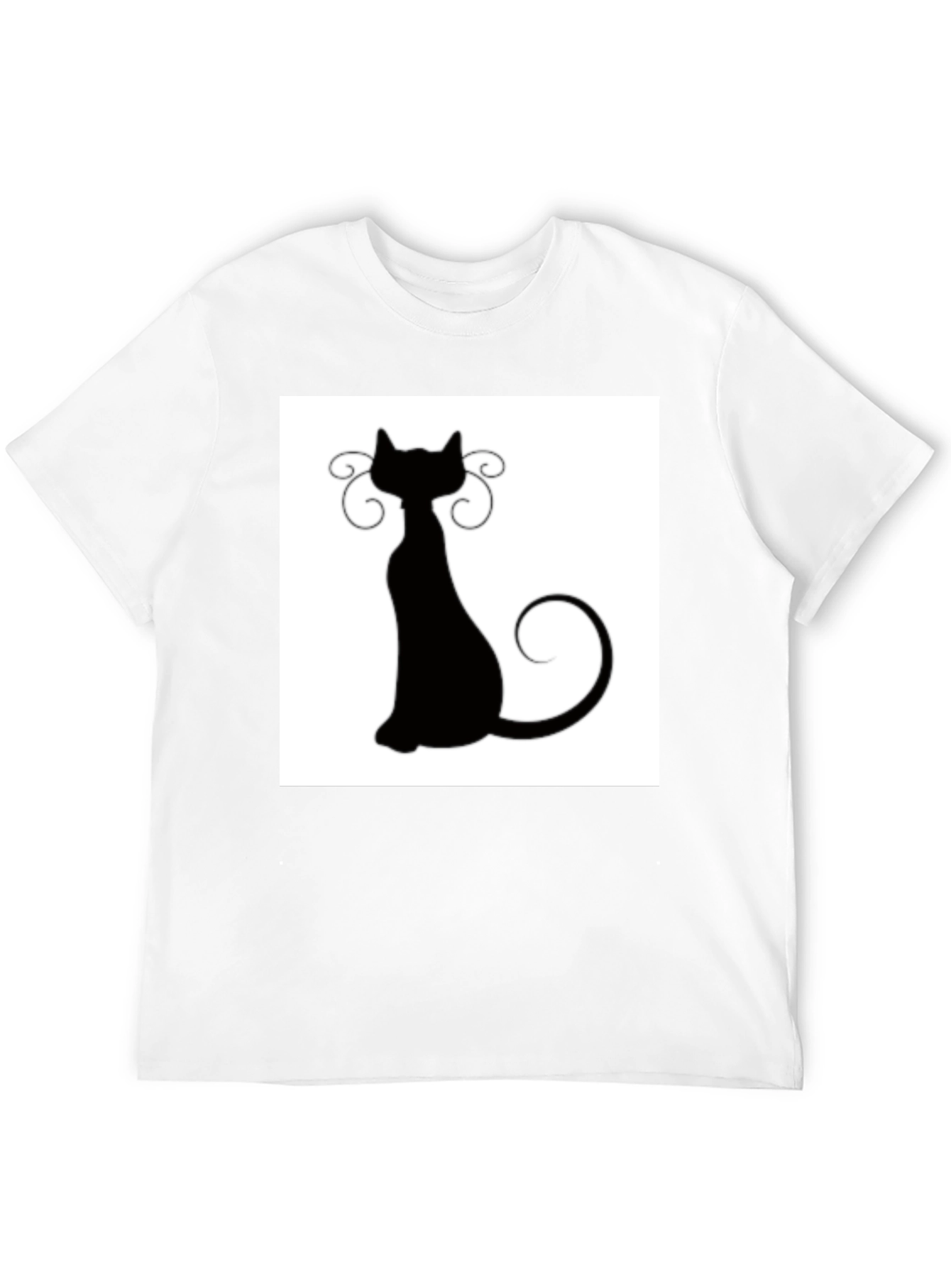 Cool Cat Silhouette Black T-Shirt