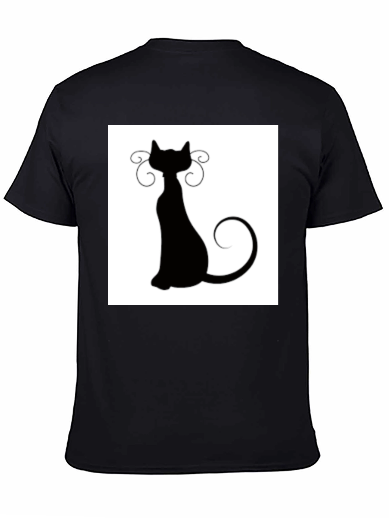 Cool Cat Silhouette Black T-Shirt