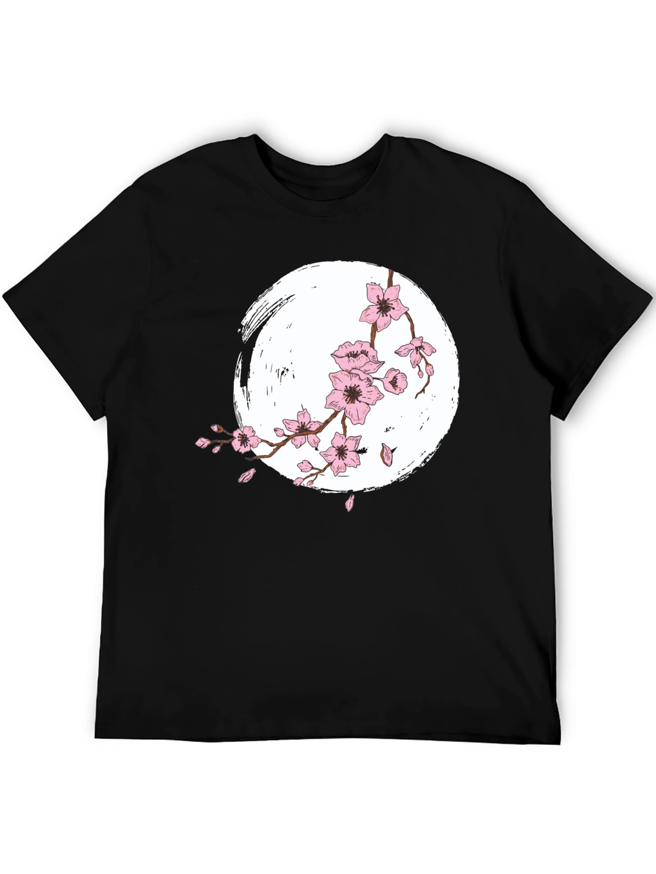 Sakura Bloom T-Shirt - Zen Style Black Tee