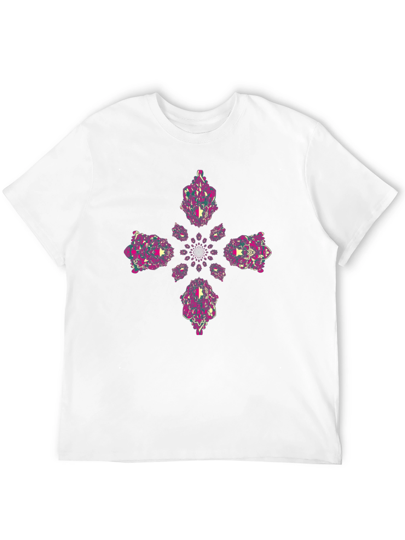 Abstract Kaleidoscope Cross Graphic Tee