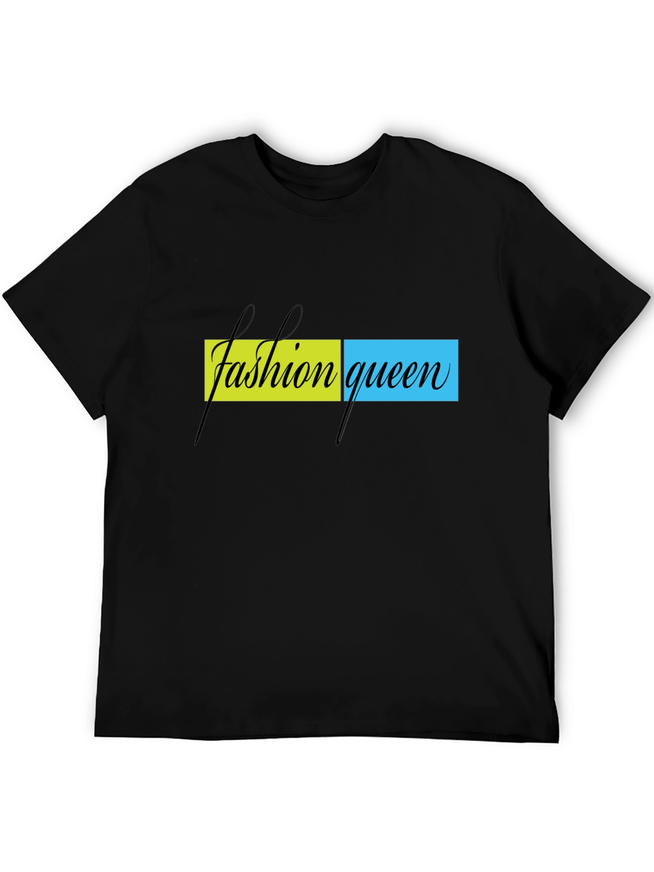 Fashion Queen Graphic Print Black T-Shirt