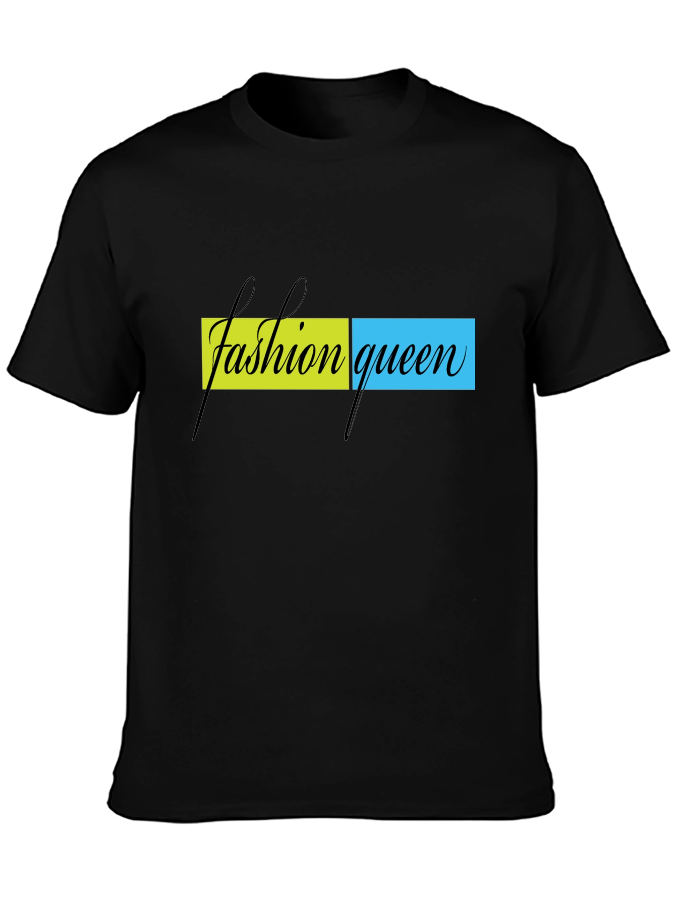Fashion Queen Graphic Print Black T-Shirt