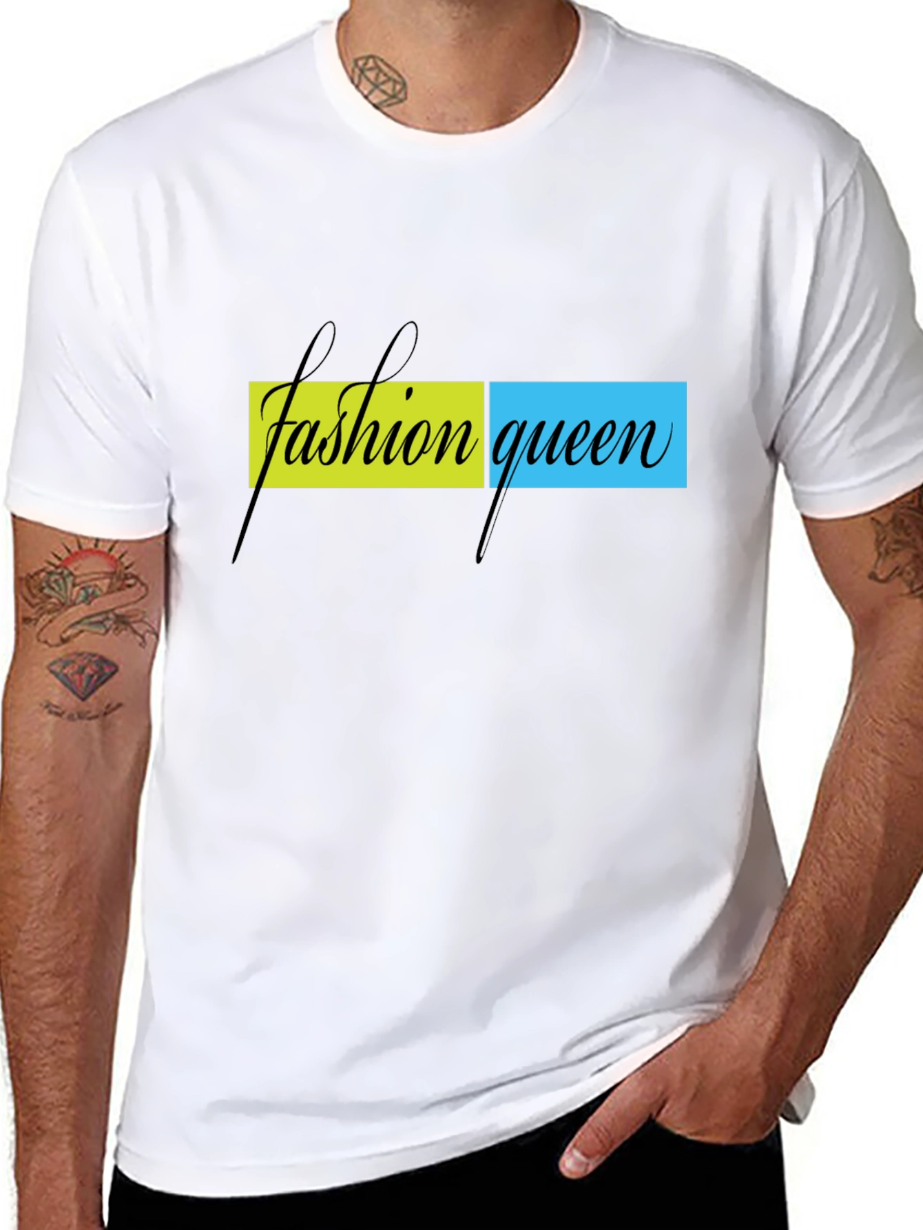 Fashion Queen Graphic Print Black T-Shirt