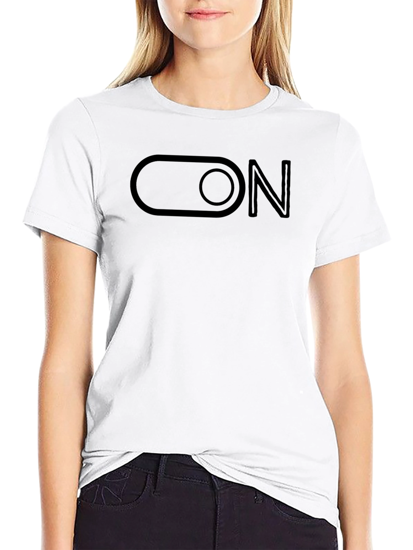 Mens Black ON Toggle Switch Graphic Tee