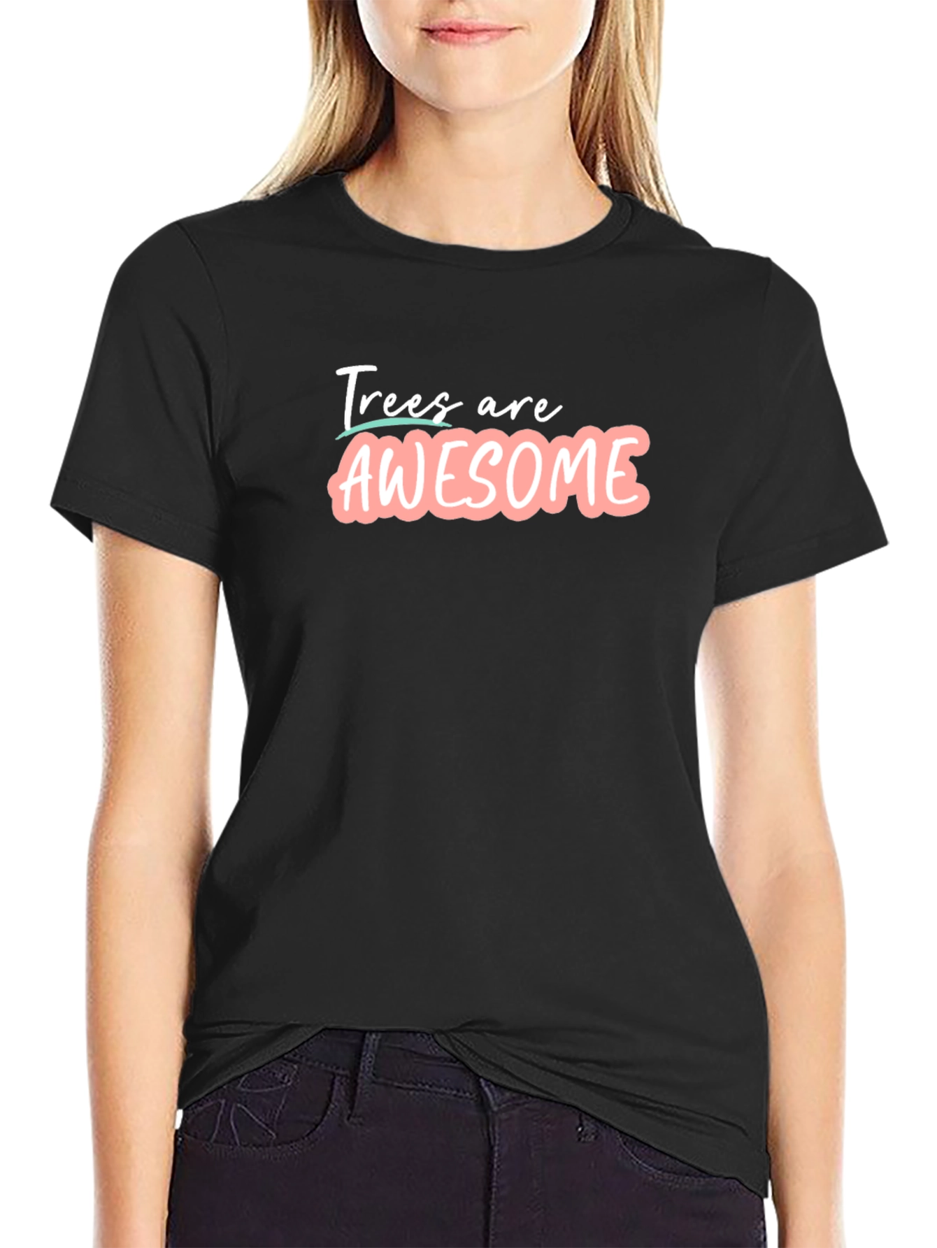 Trees are Awesome T-Shirt - Black Graphic Tee