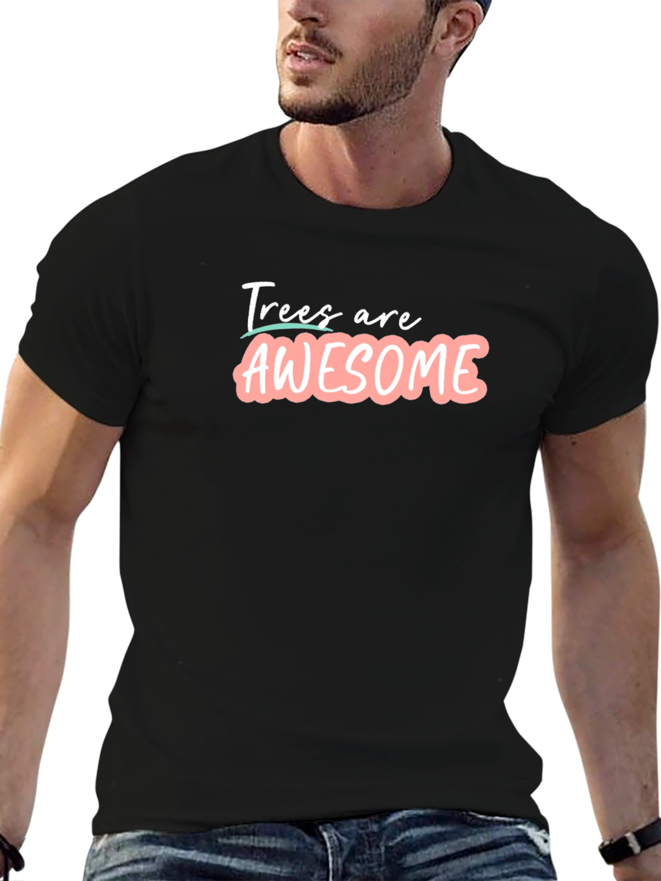 Trees are Awesome T-Shirt - Black Graphic Tee
