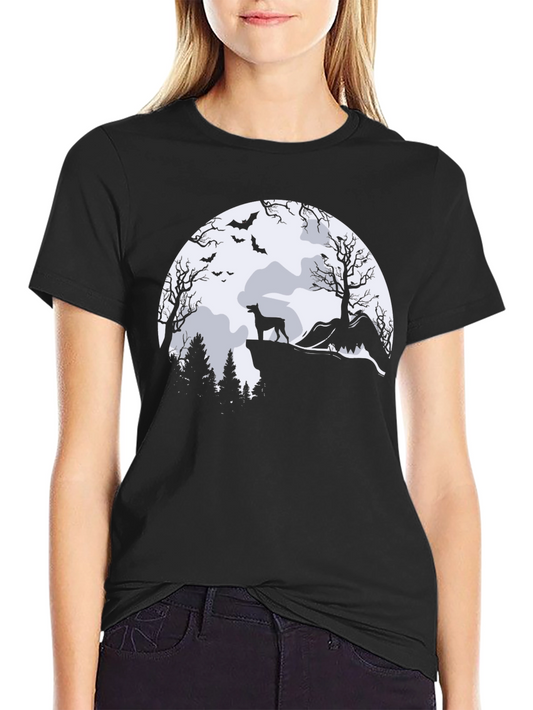 Halloween Dog Moon T-Shirt