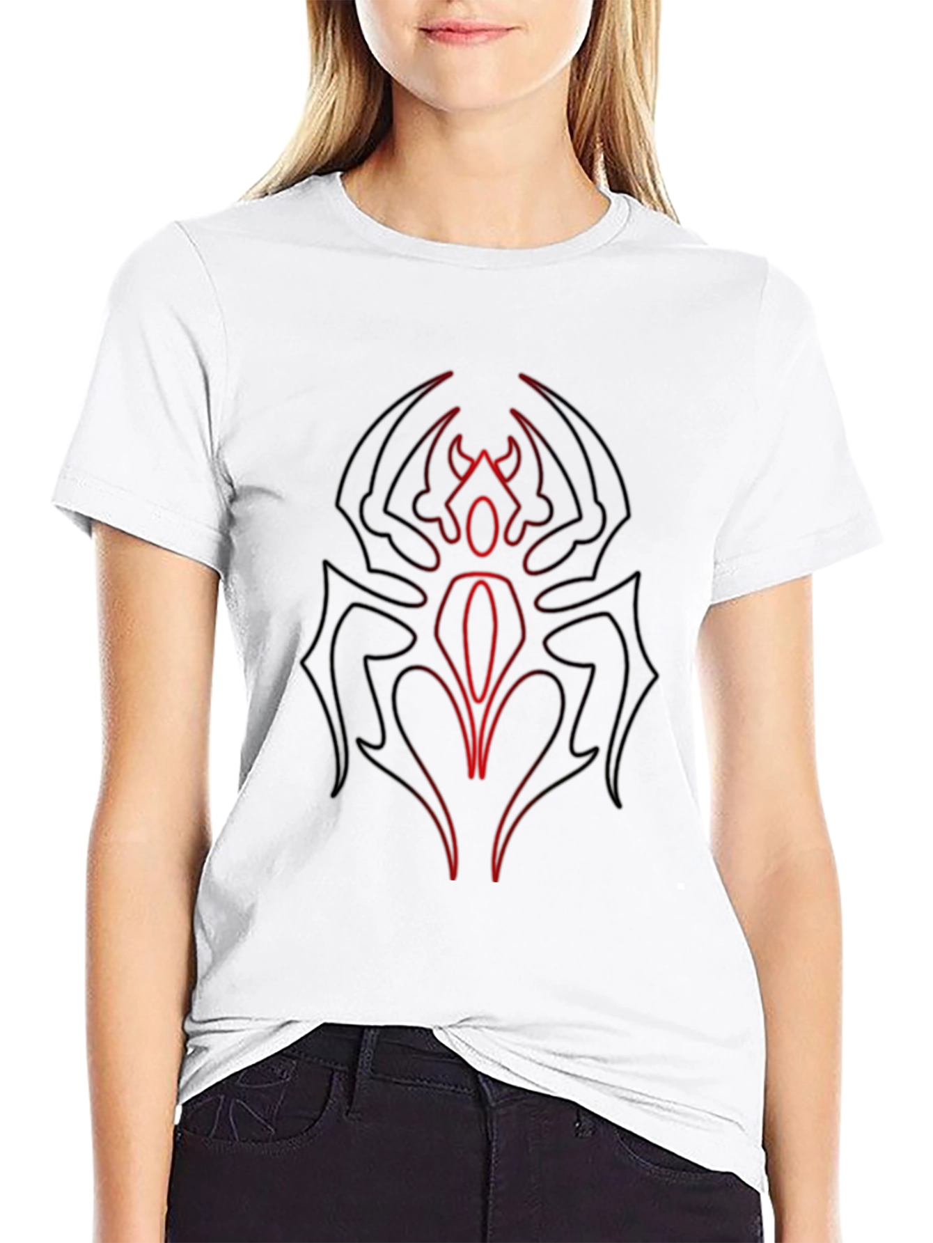Spider Graphic Tee - Black Cotton Blend