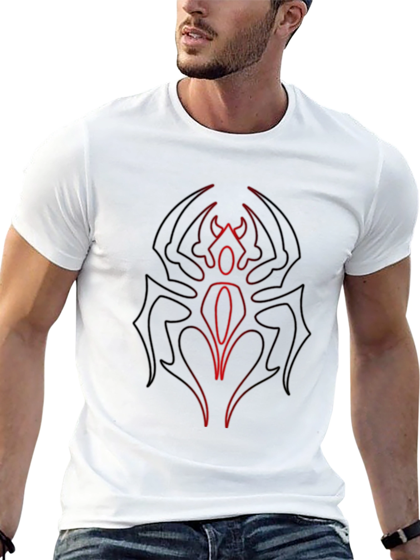 Spider Graphic Tee - Black Cotton Blend