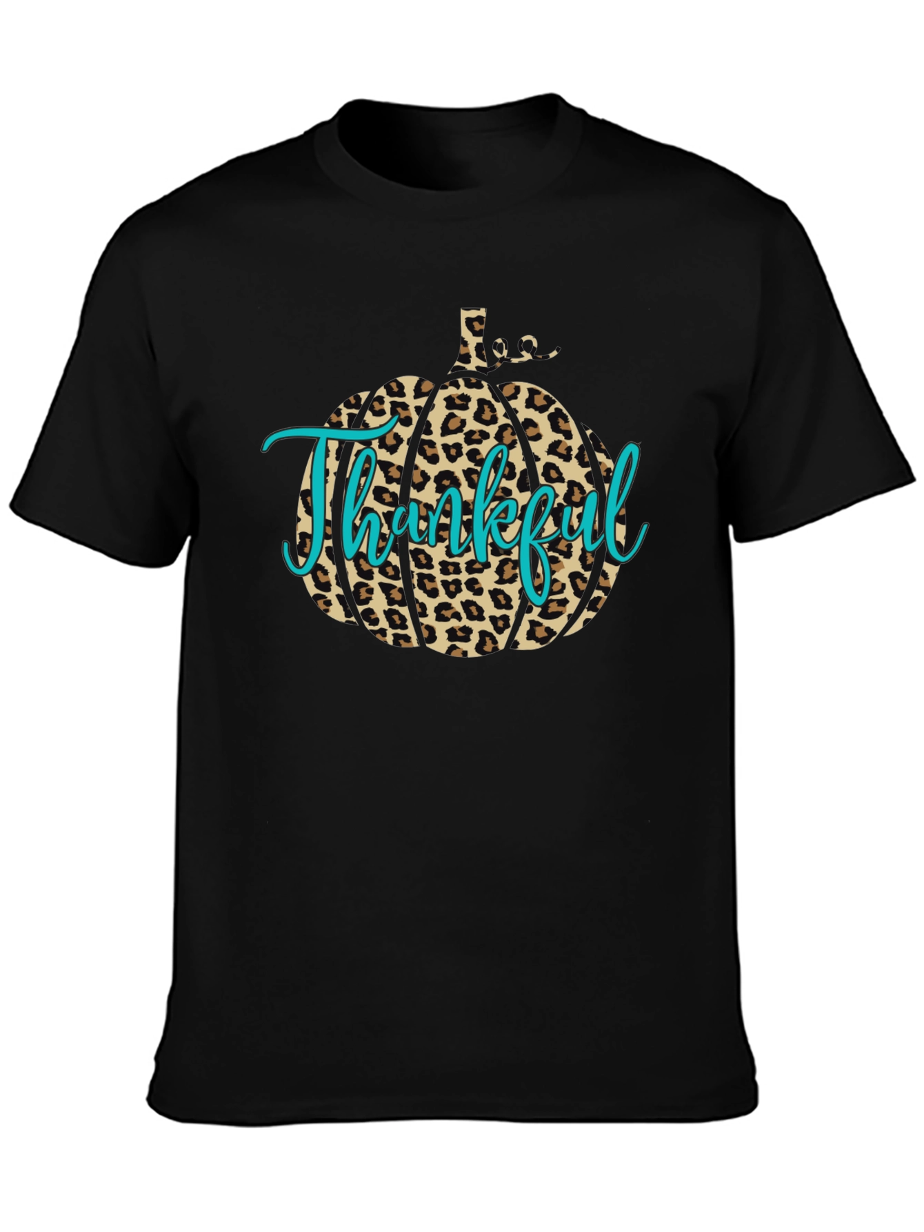 Thankful Leopard Pumpkin T-Shirt