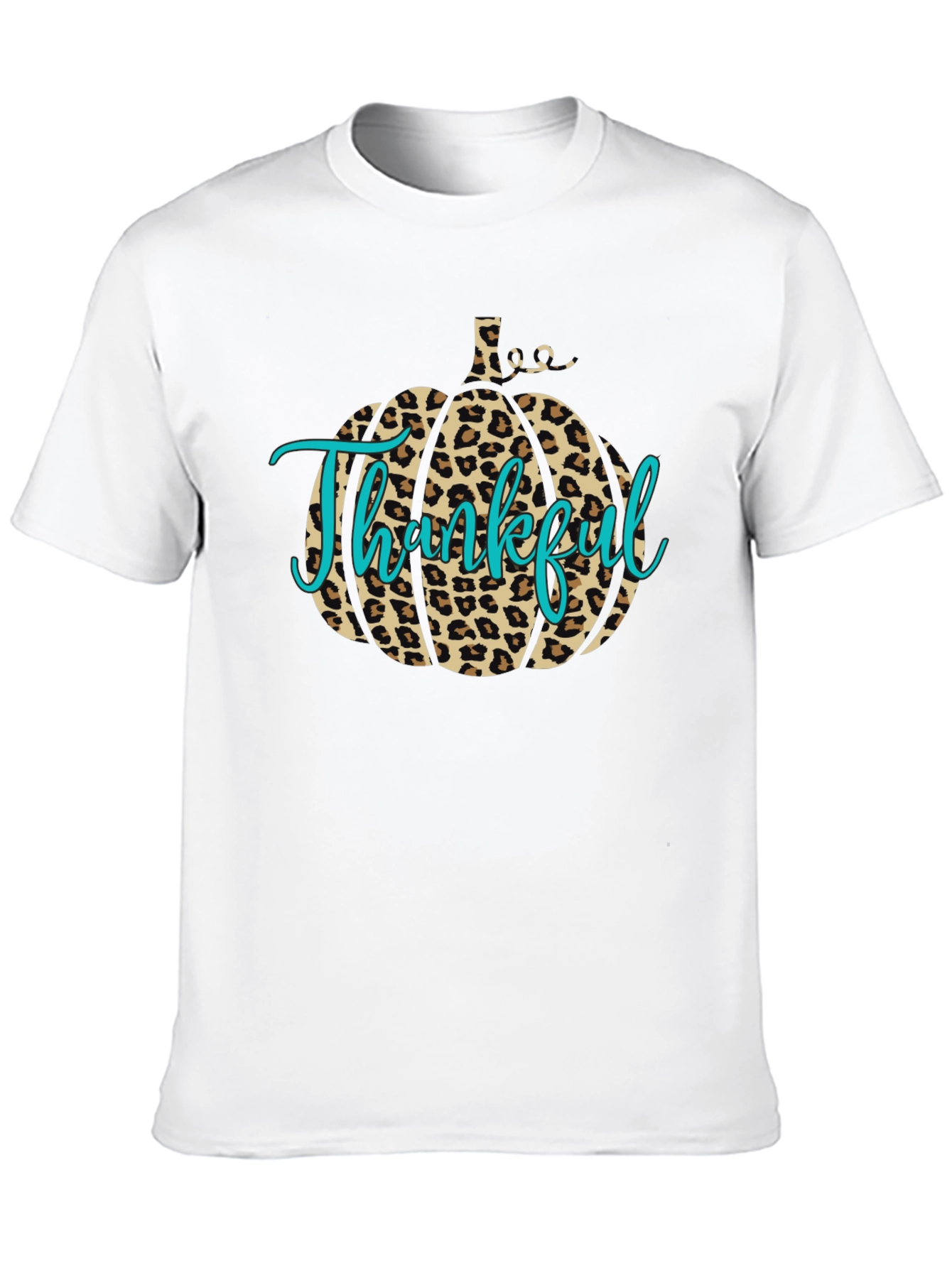 Thankful Leopard Pumpkin T-Shirt