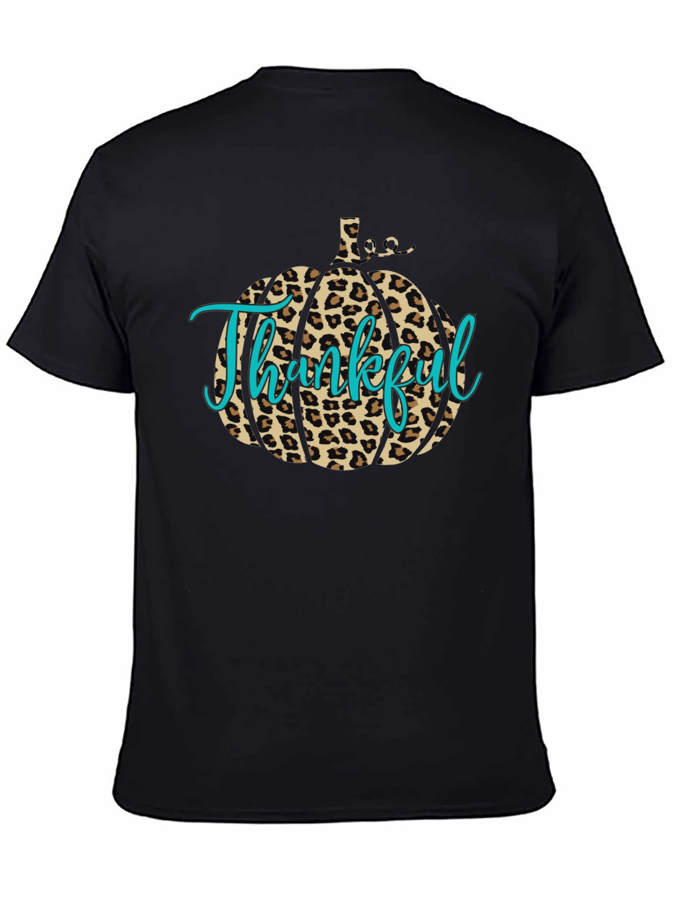 Thankful Leopard Pumpkin T-Shirt