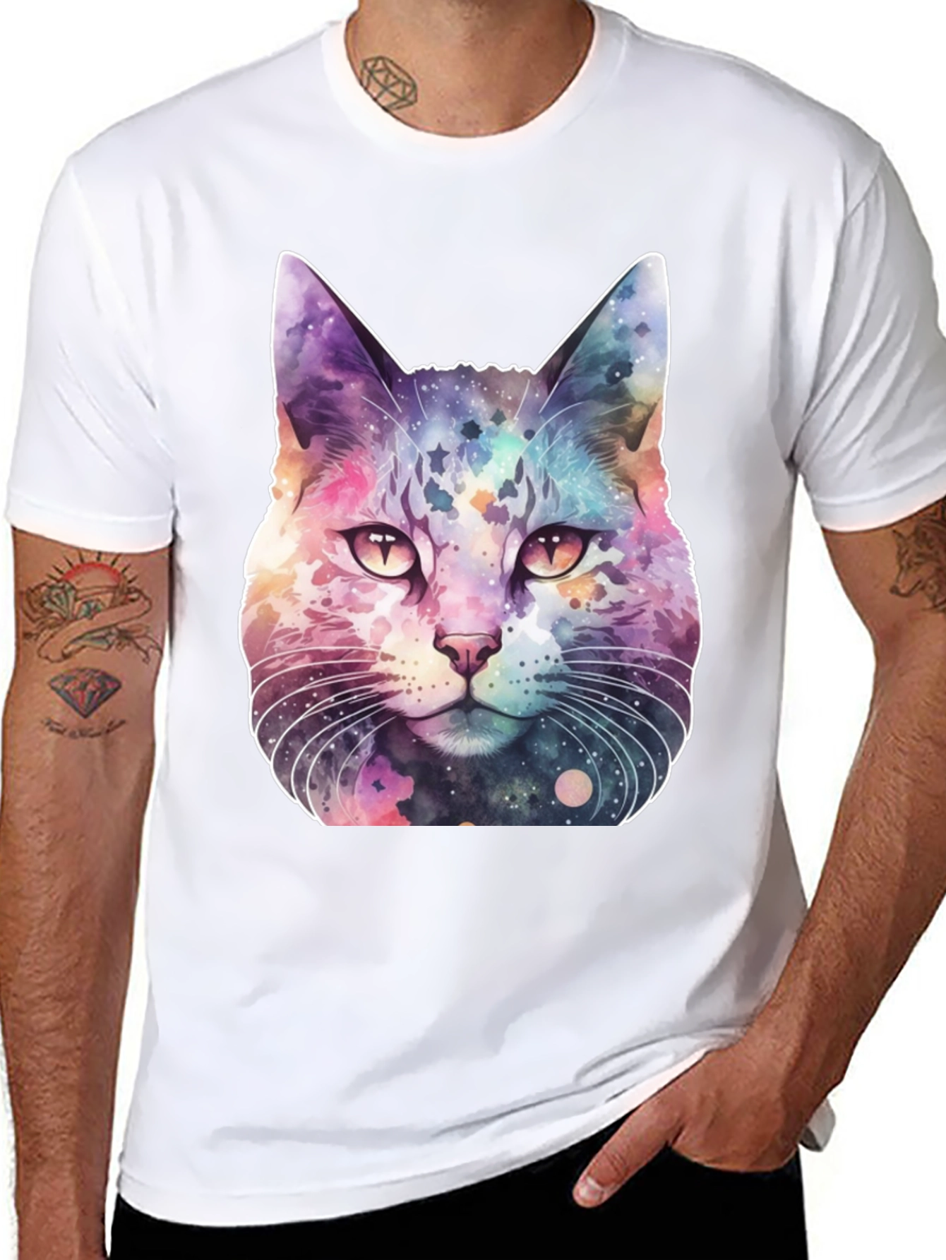 Galaxy Cat T-Shirt - Stylish Space Feline Tee