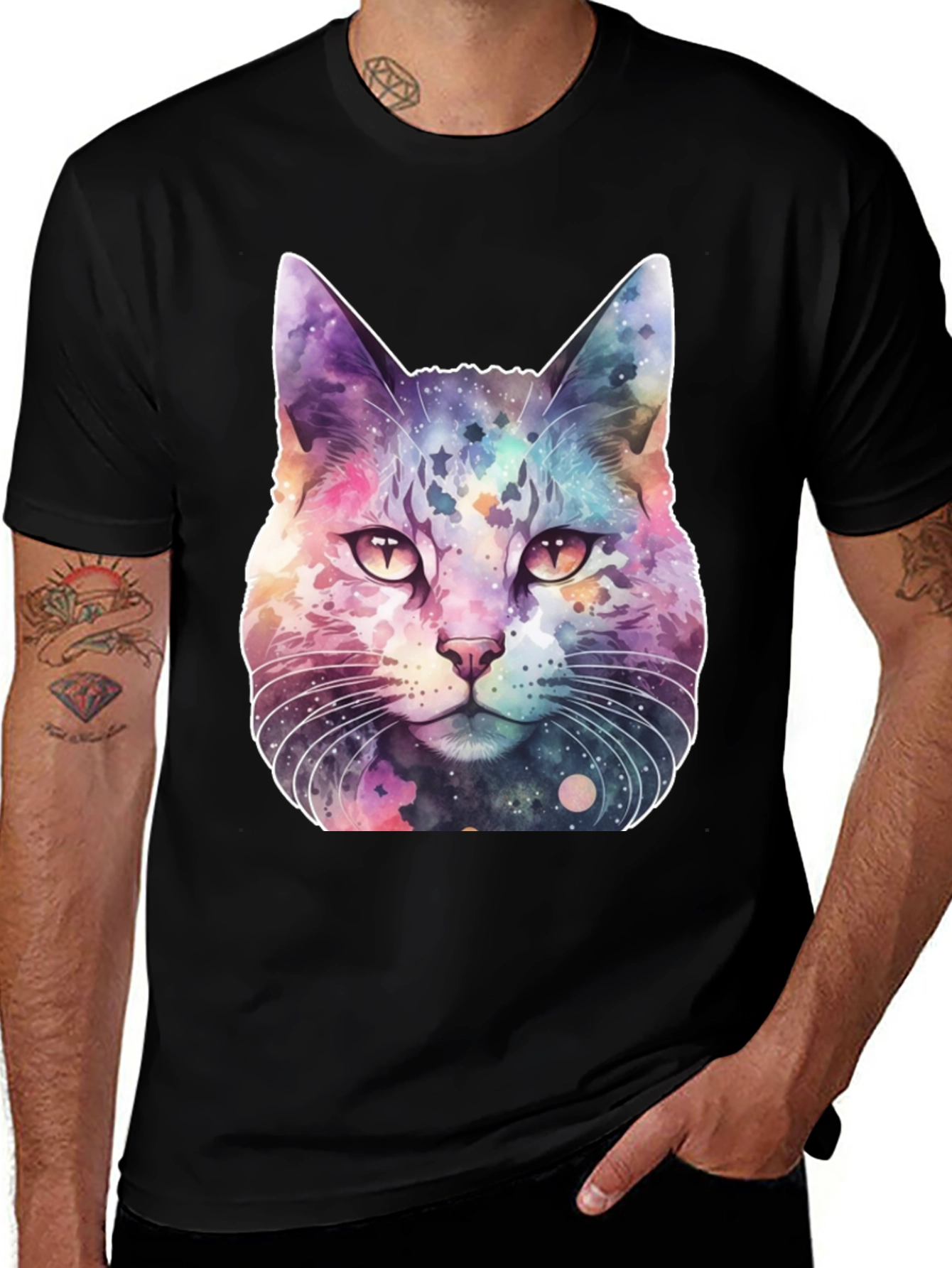 Galaxy Cat T-Shirt - Stylish Space Feline Tee