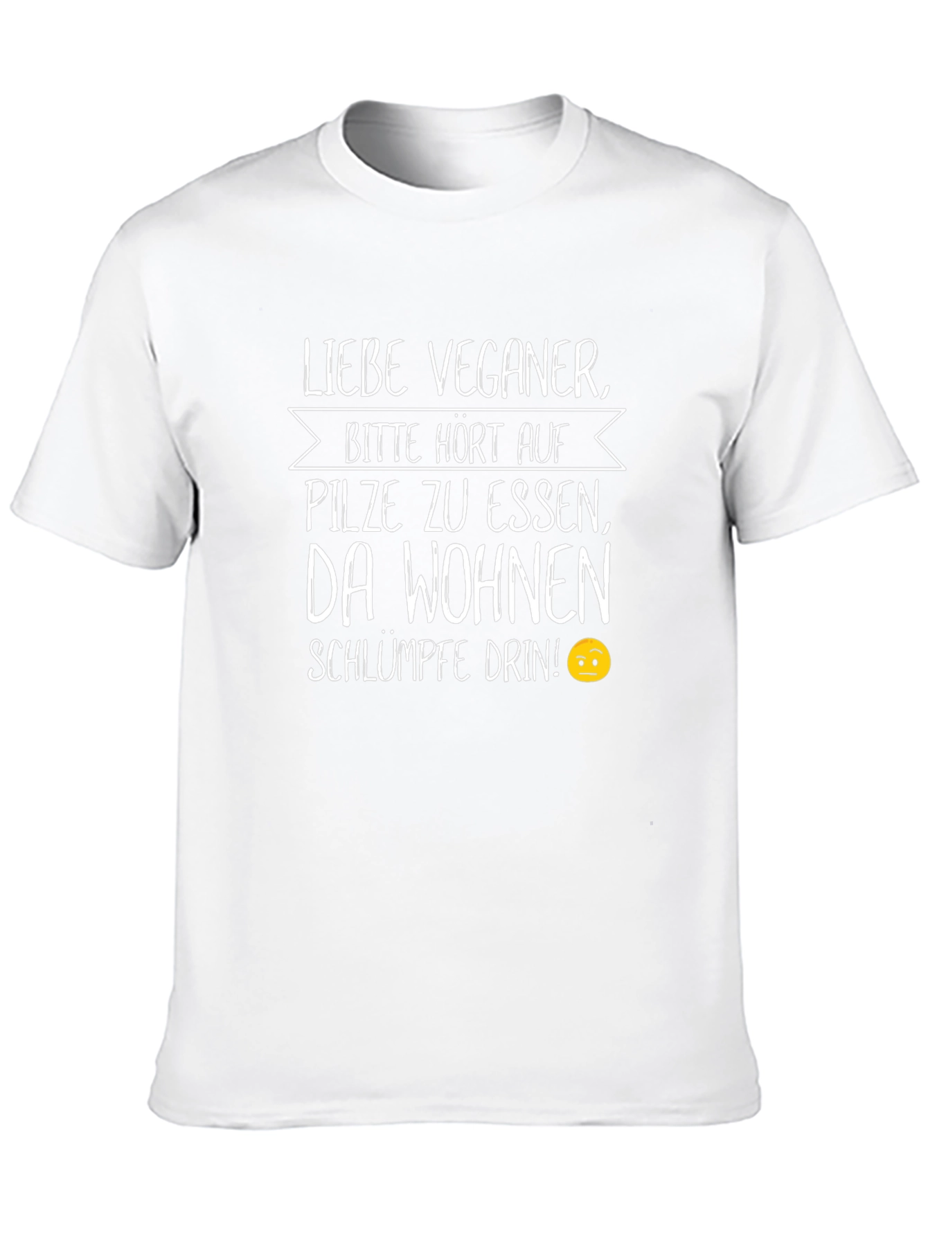 Vegan Humor T-Shirt: Smurfs Live in Mushrooms